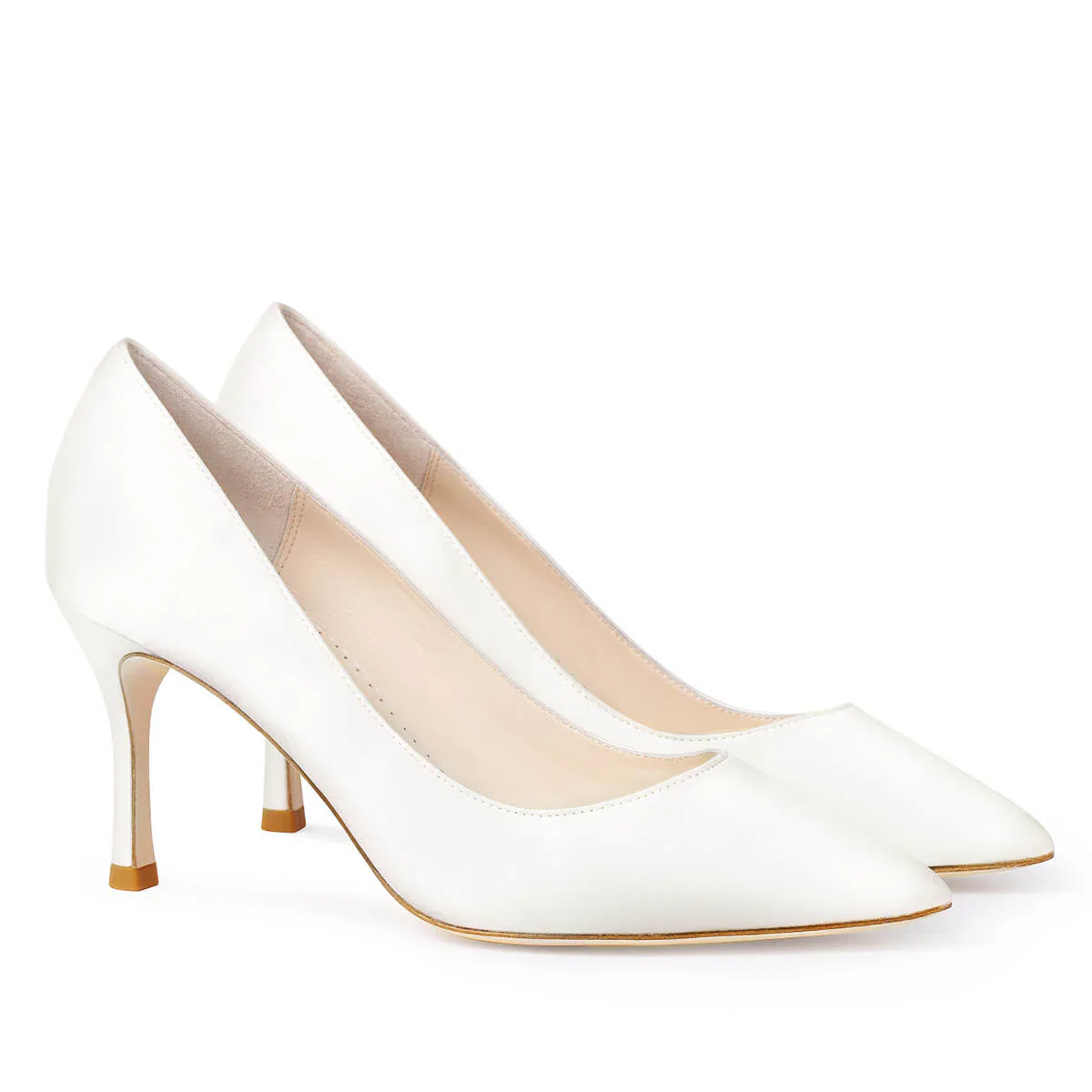 Bella Belle Diana Ivory Silk Pointed Toe Bridal Pump - Image 2
