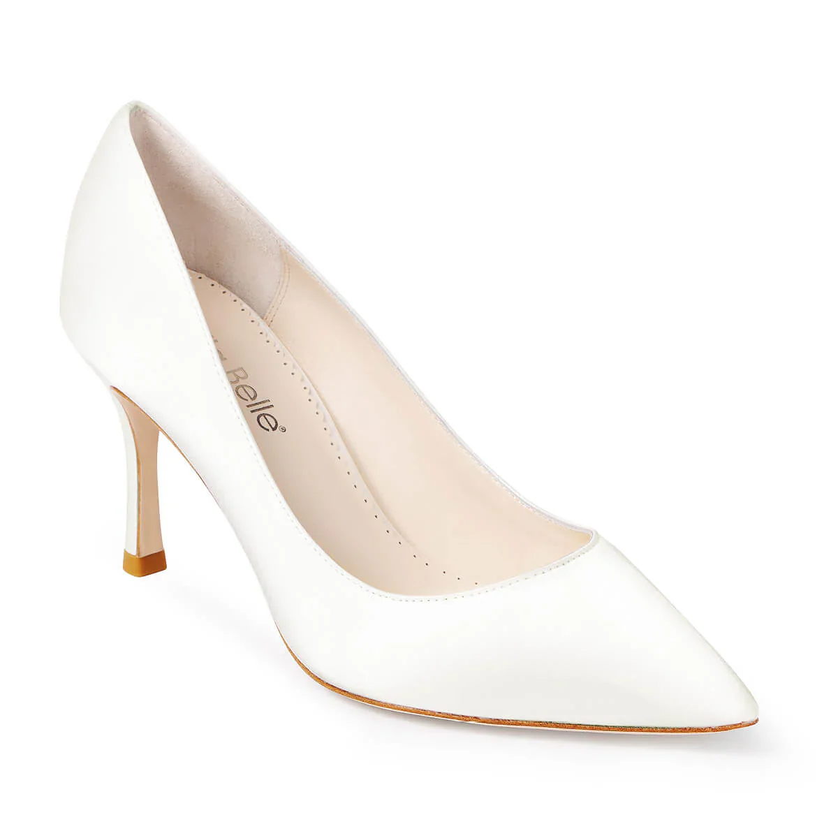 Bella Belle Diana Ivory Silk Pointed Toe Bridal Pump - Image 3