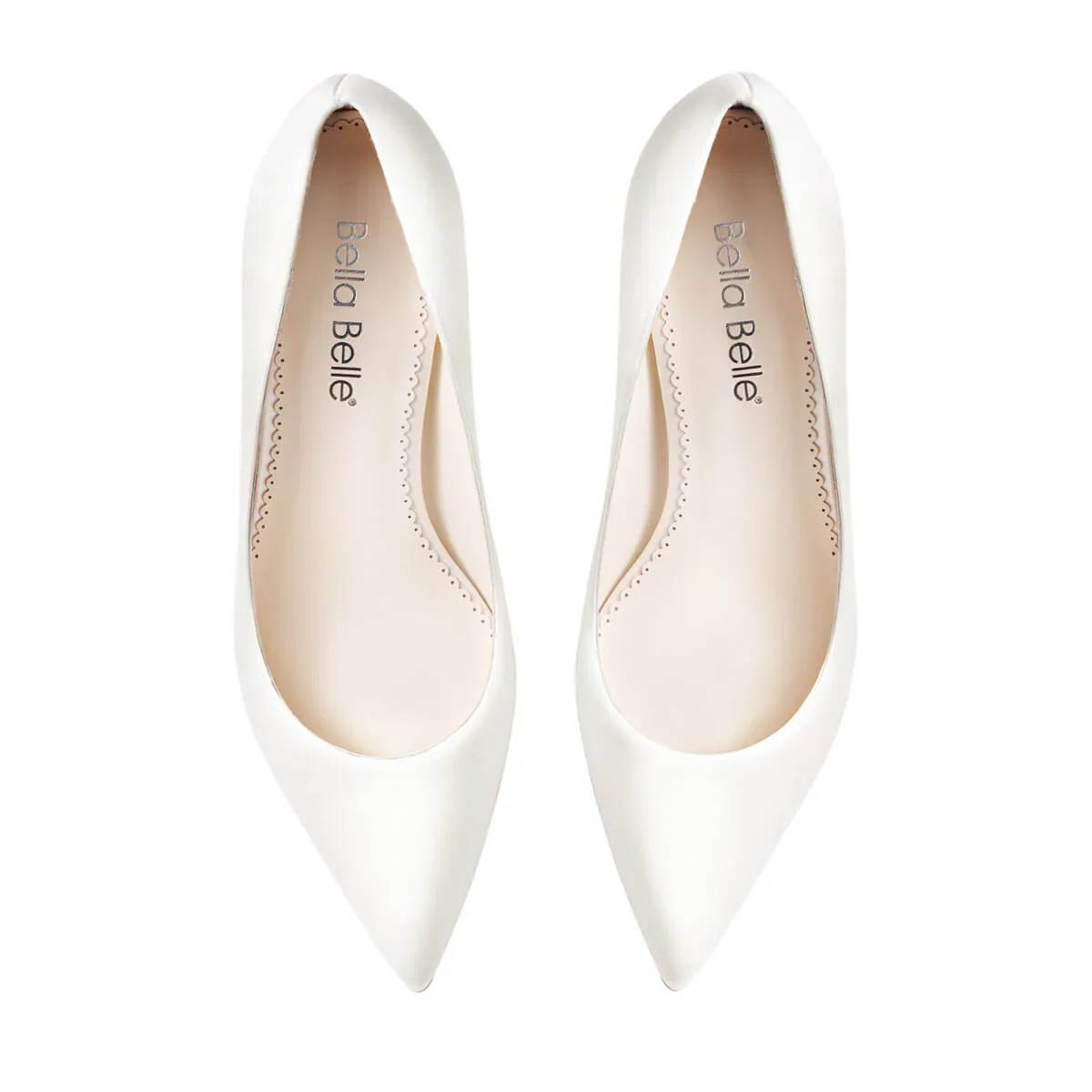 Bella Belle Diana Ivory Silk Pointed Toe Bridal Pump - Image 4