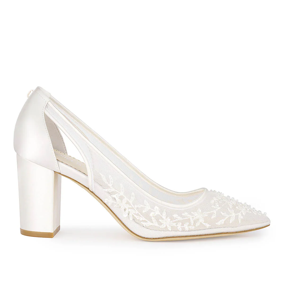 Bella Belle Easton Slingback Block Heel Bridal Shoes - Image 3