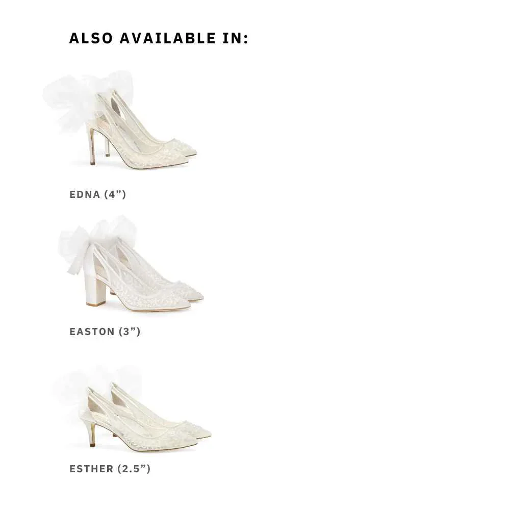 Bella Belle Easton Slingback Block Heel Bridal Shoes - Image 8