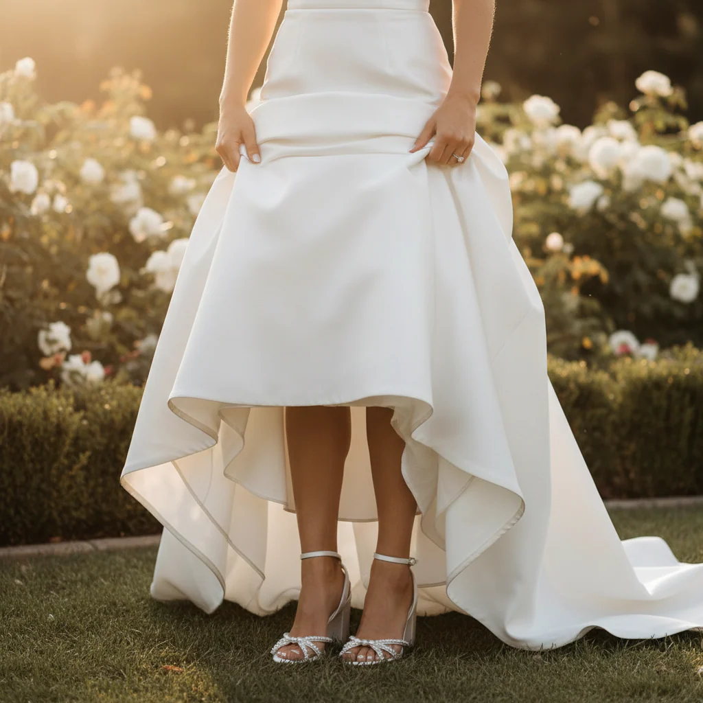 Bella Belle Lilia Ivory Pearl Strap Block Heel Bridal Shoes - Image 8