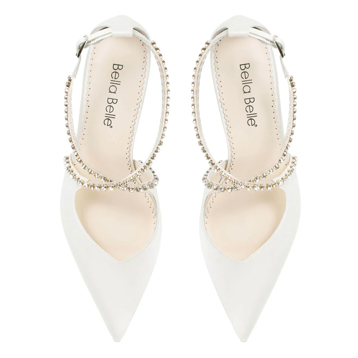 Bella Belle Massie Ivory Crystal Block Heel Bridal Shoe - Image 3
