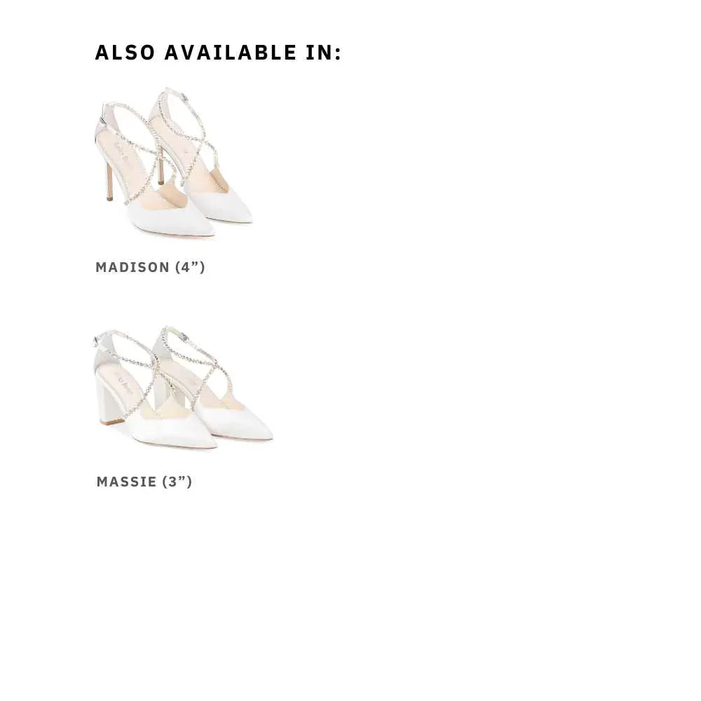 Bella Belle Massie Ivory Crystal Block Heel Bridal Shoe - Image 5