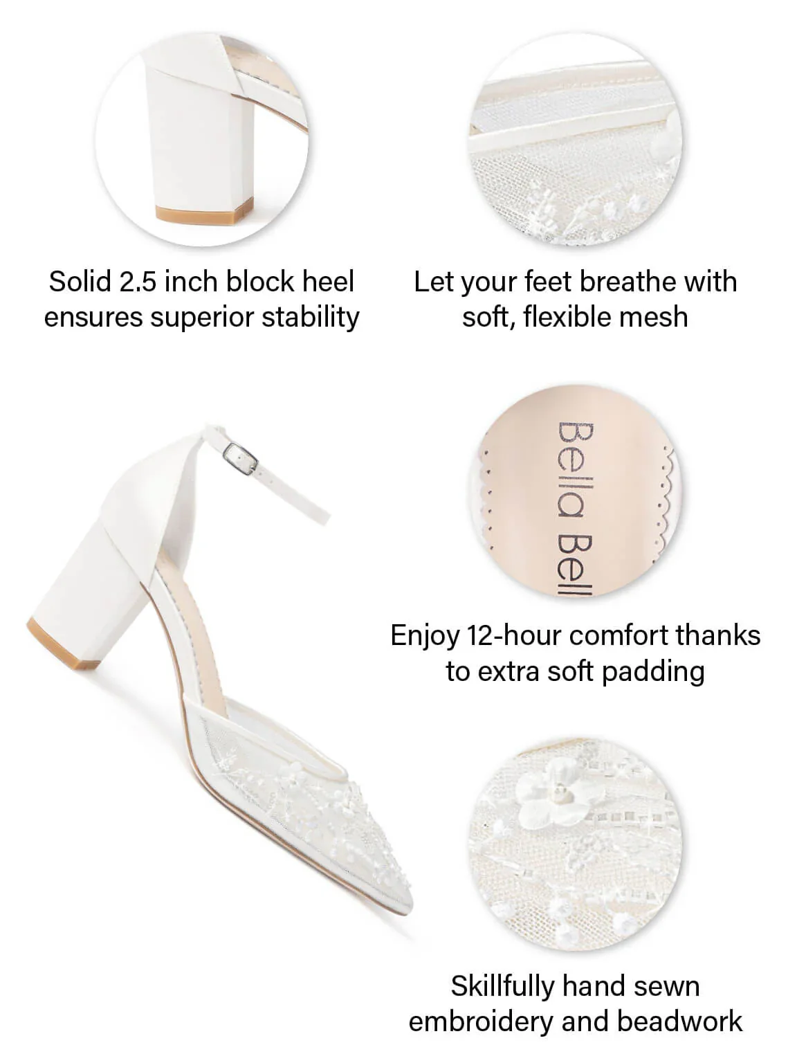 Bella Belle Thea Floral Illusion Wedding Shoes - Image 10