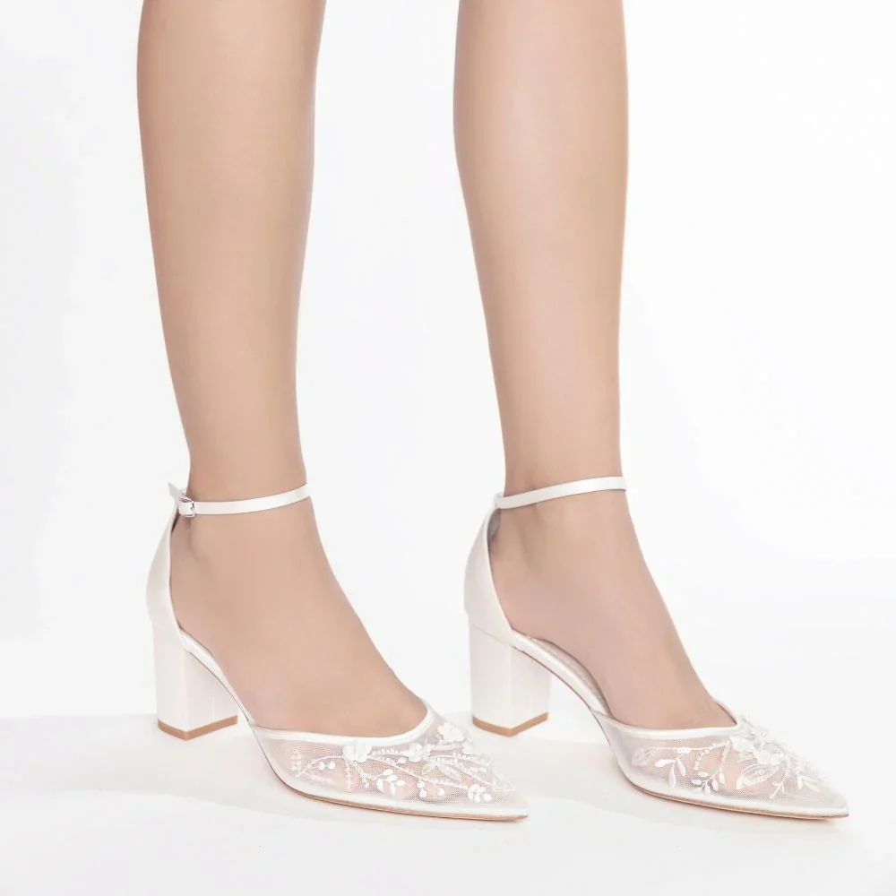 Bella Belle Thea Floral Illusion Wedding Shoes - Image 3