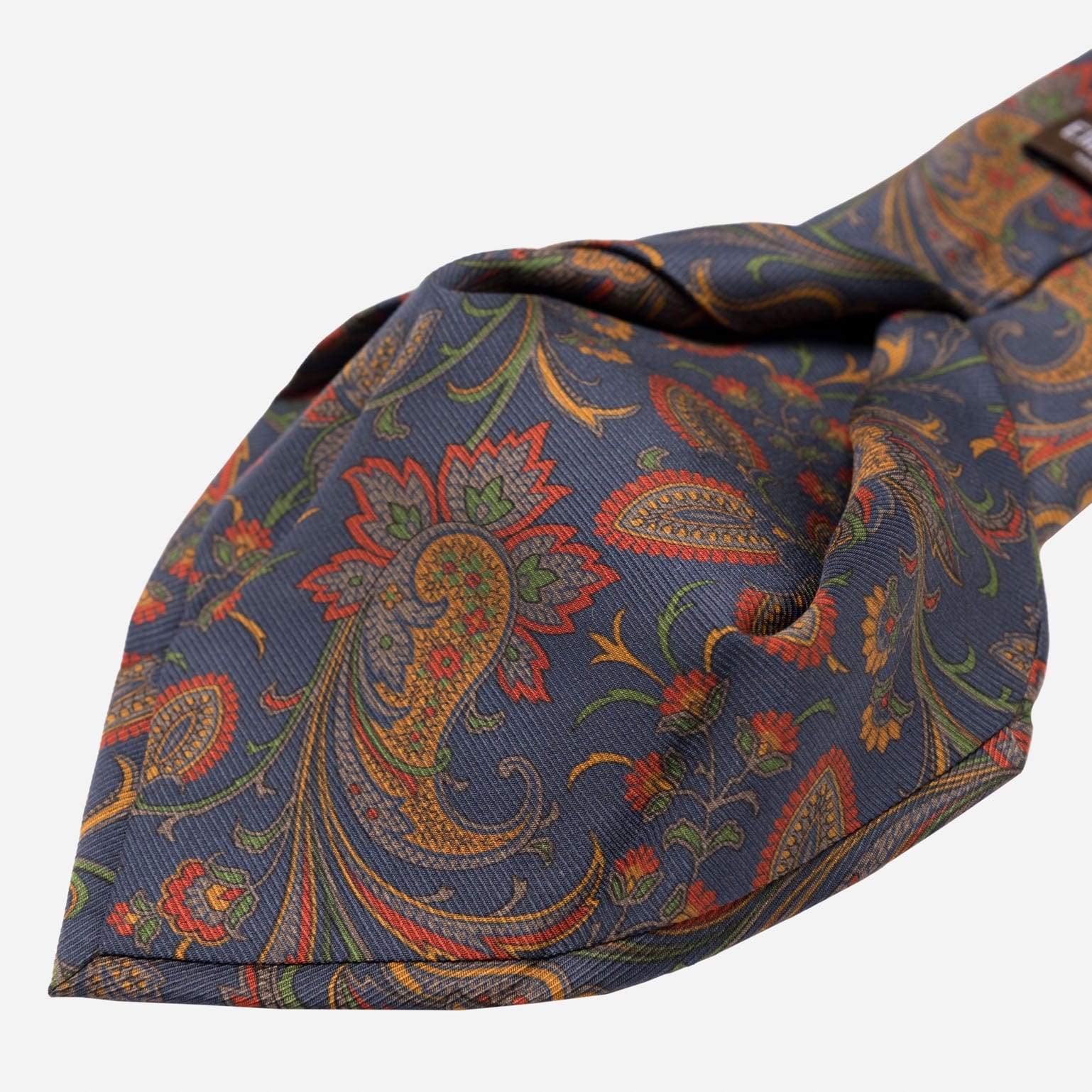 Elizabetta Borromeo Printed Madder Silk Tie - Navy - Image 8