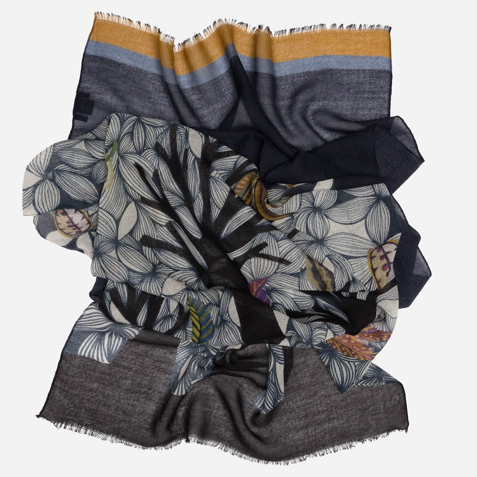 Elizabetta Bosco Wool Scarf - Navy - Image 4
