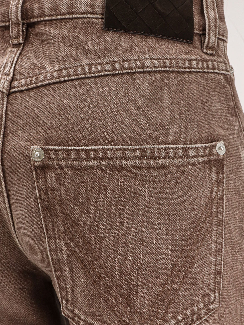 Bottega Veneta Brown Washed Boyfriend Denim Trousers - Image 3