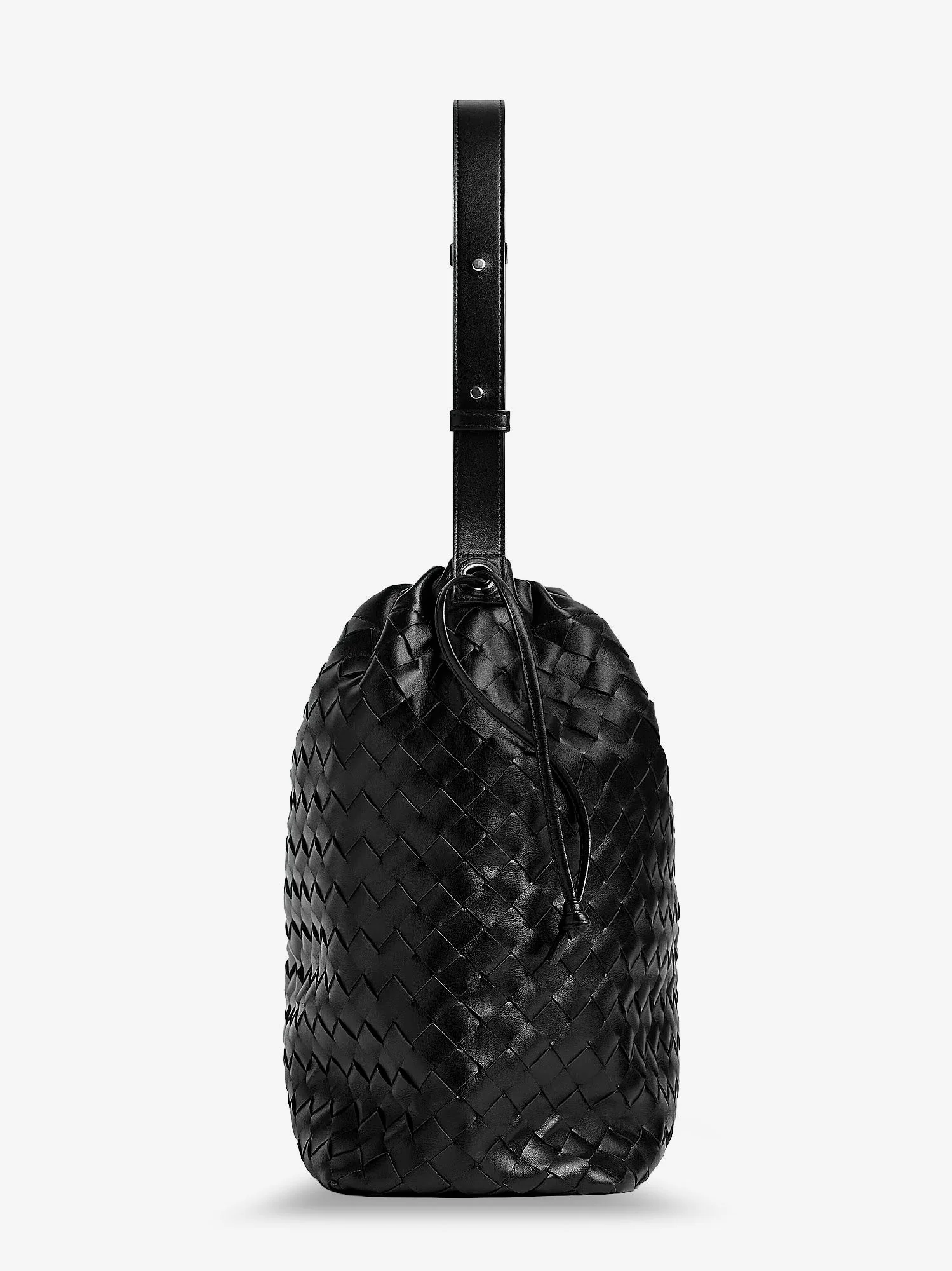 Bottega Veneta Bucket Intrecciato Biblioteca Leather Shoulder Bag - Image 5