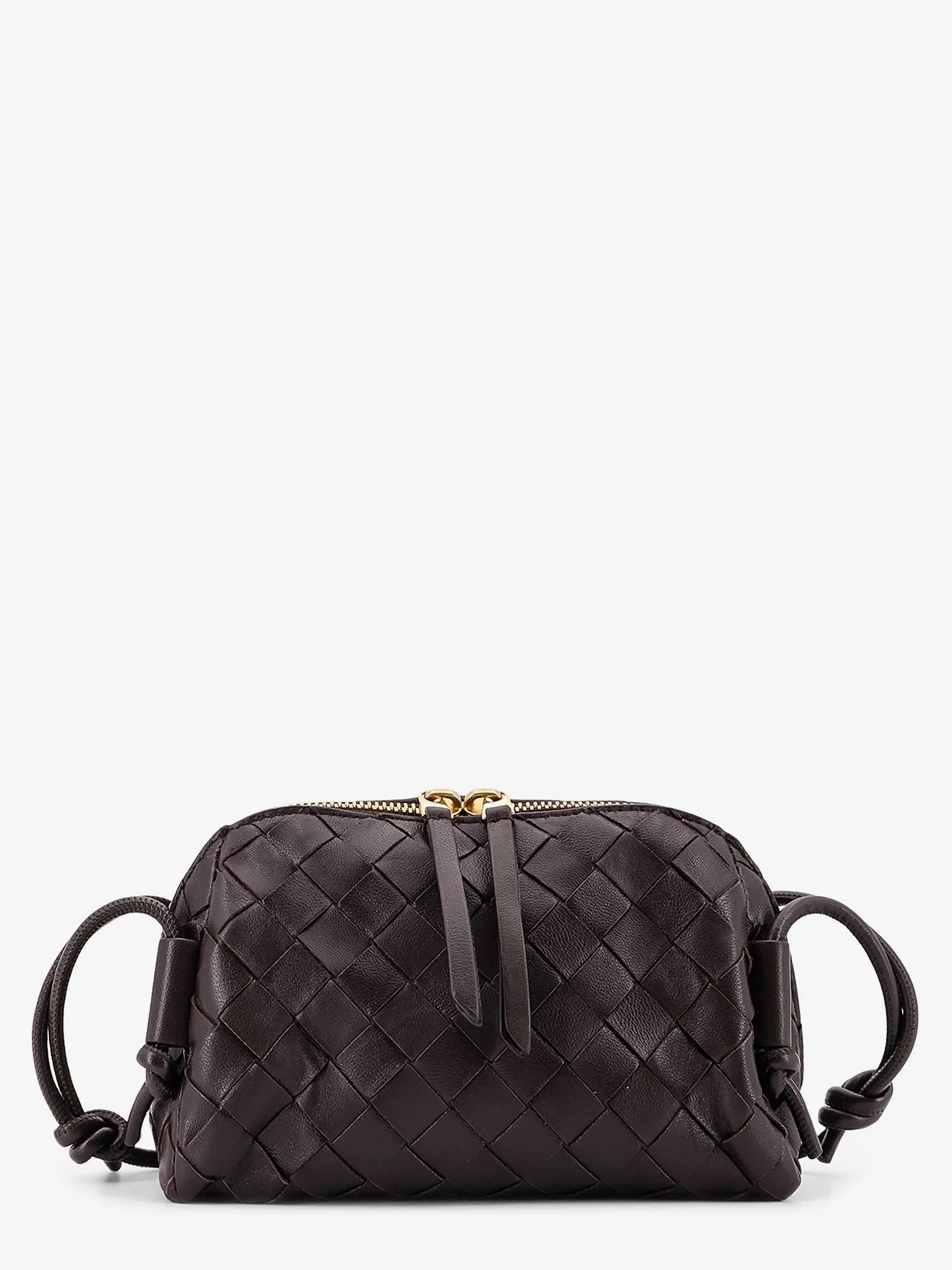 Bottega Veneta Concert Leather Clutch With Intrecciato Motif