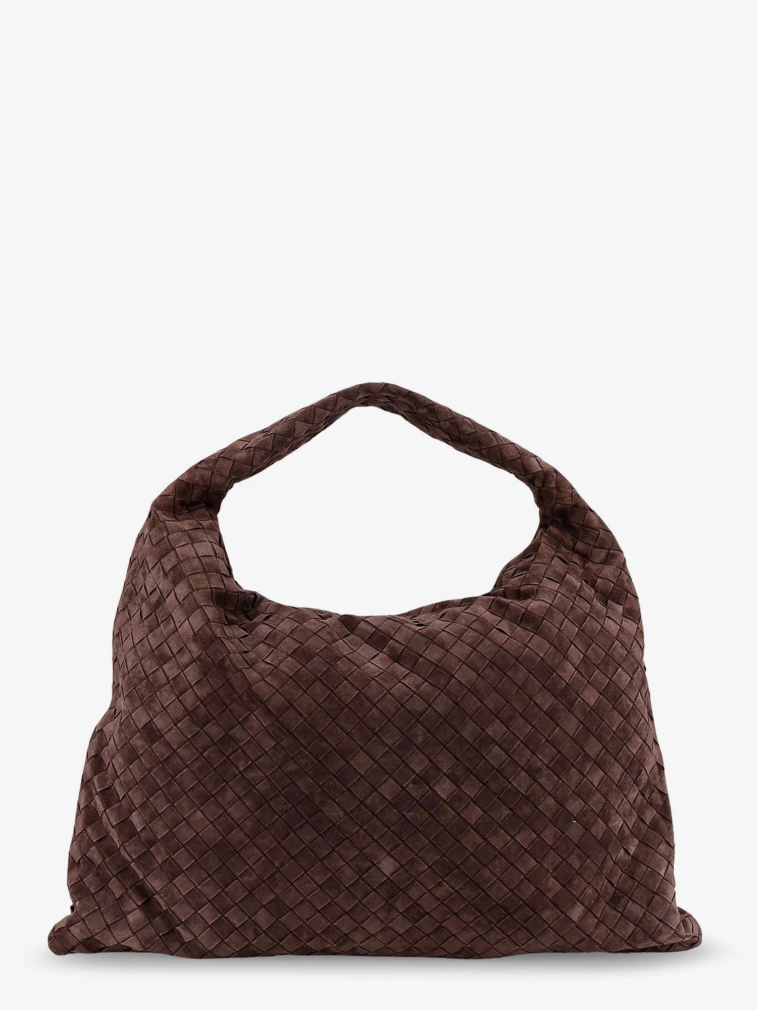 Bottega Veneta Hop Suede Shoulder Bag With Intrecciato Motif - Image 2