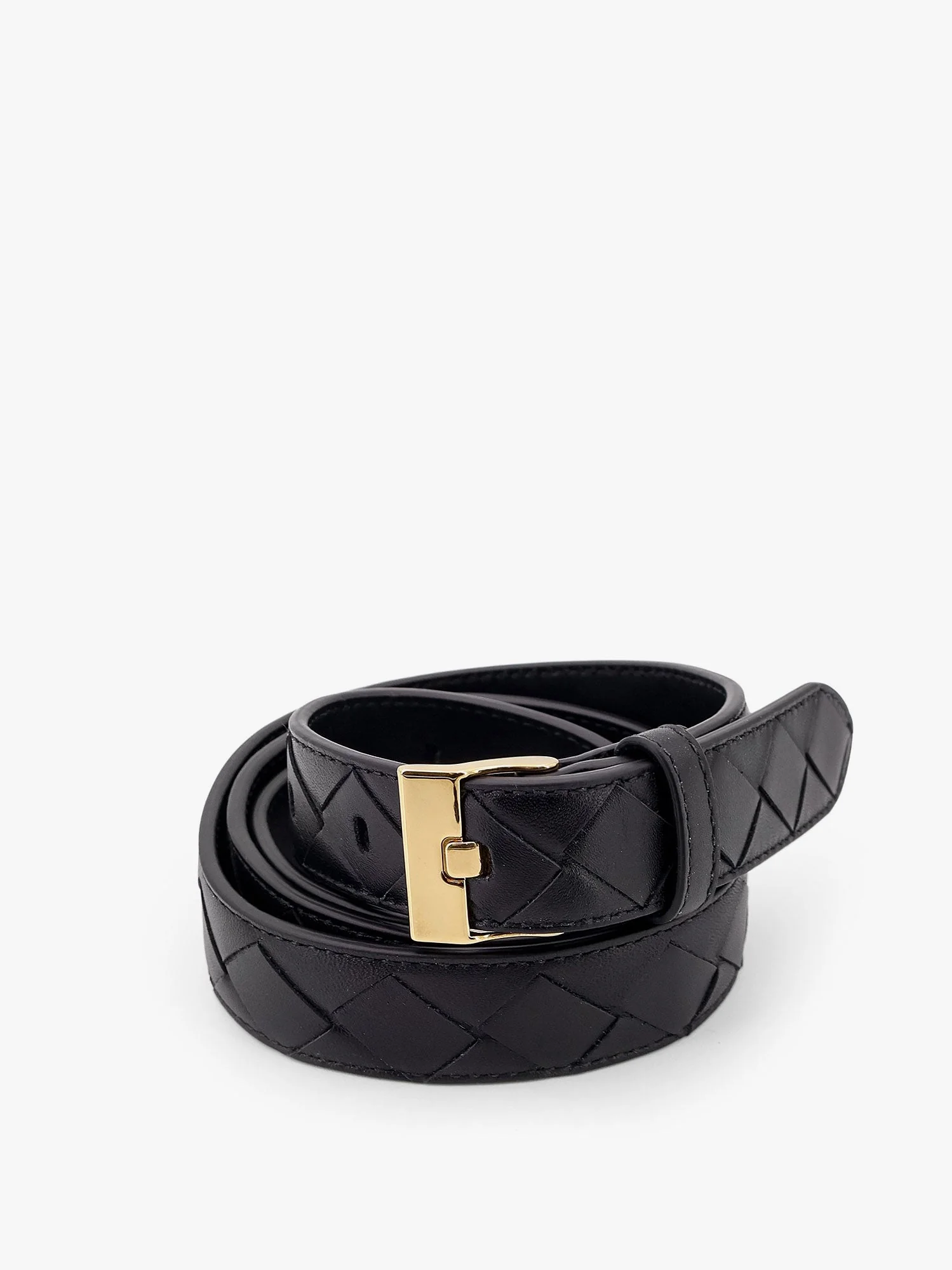 Bottega Veneta Leather Belt With Intrecciato Motif - Image 4