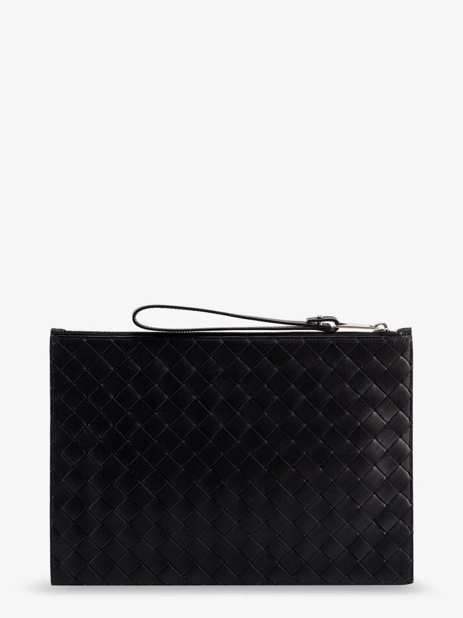Bottega Veneta Leather Clutch With Intrecciato Motif - Image 3
