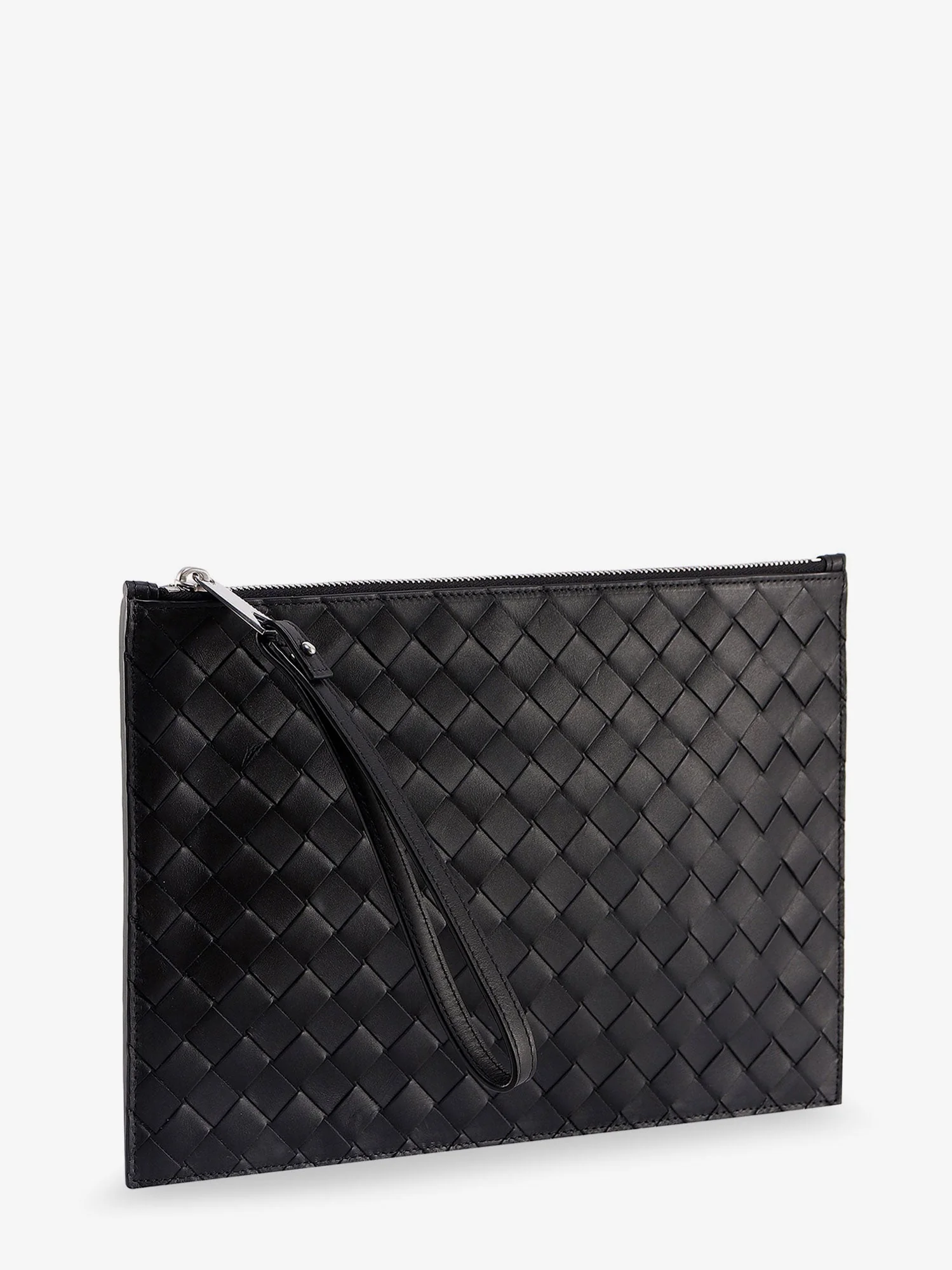 Bottega Veneta Leather Clutch With Intrecciato Motif - Image 4