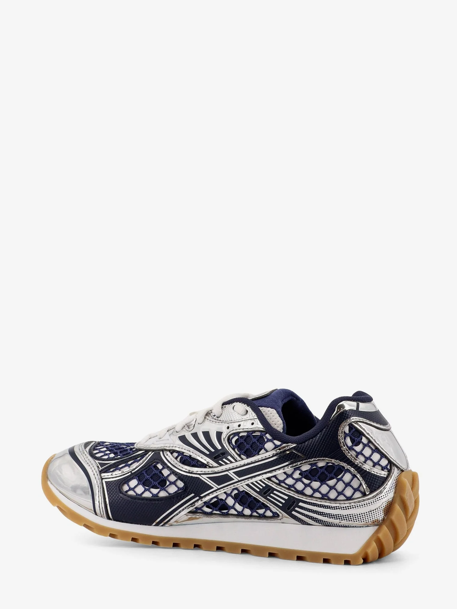 Bottega Veneta Orbit Leather And Mesh Sneakers - Image 3
