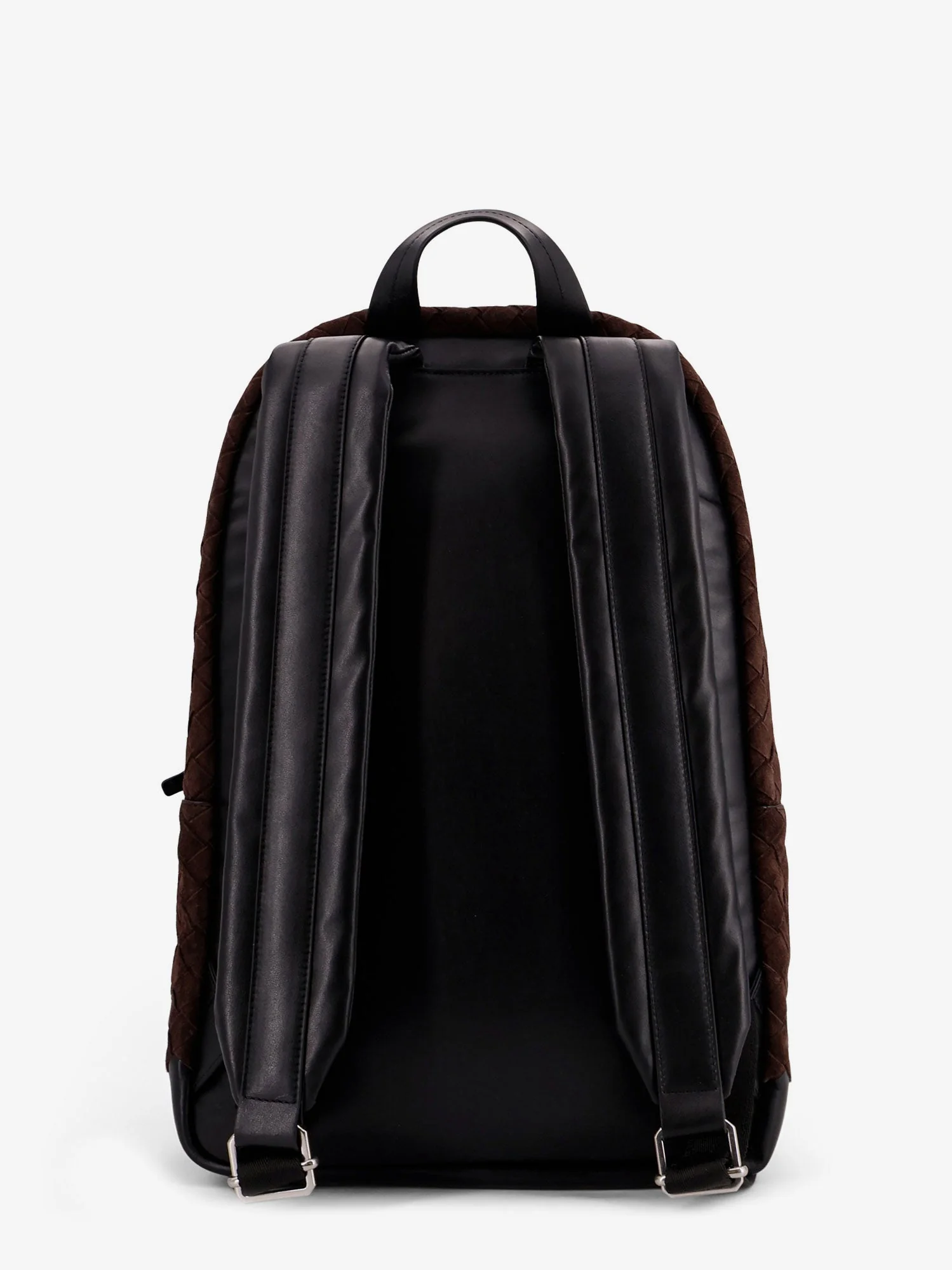 Bottega Veneta Suede Backpack With Intrecciato Motif - Image 2