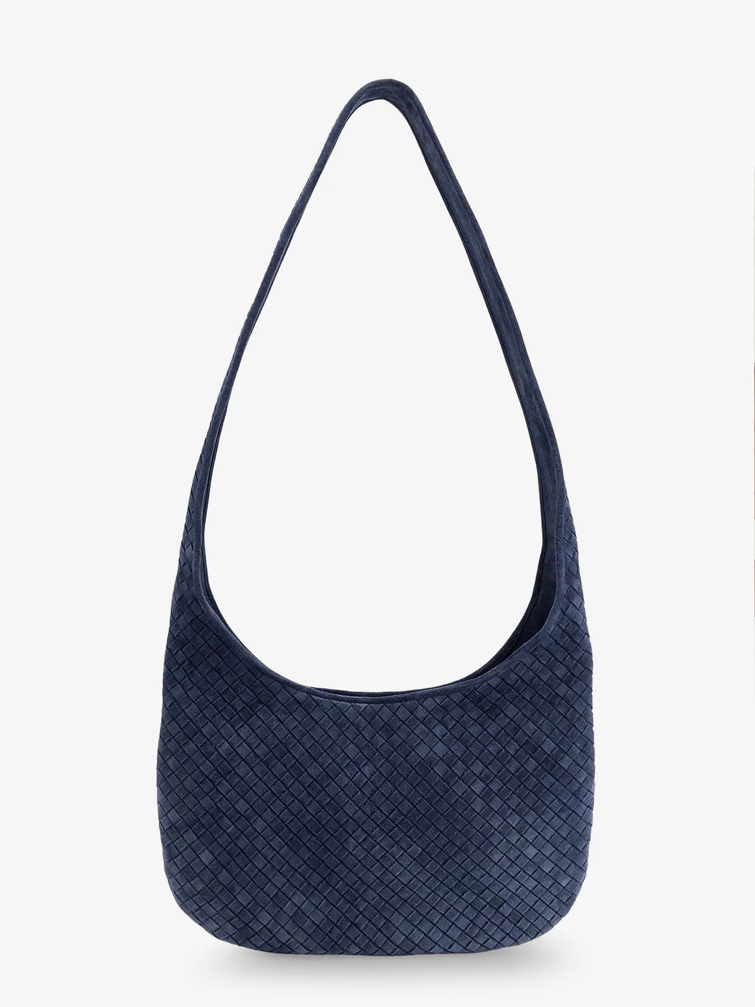 Bottega Veneta Veneto Suede Crossbody Bag With Intrecciato Motif
