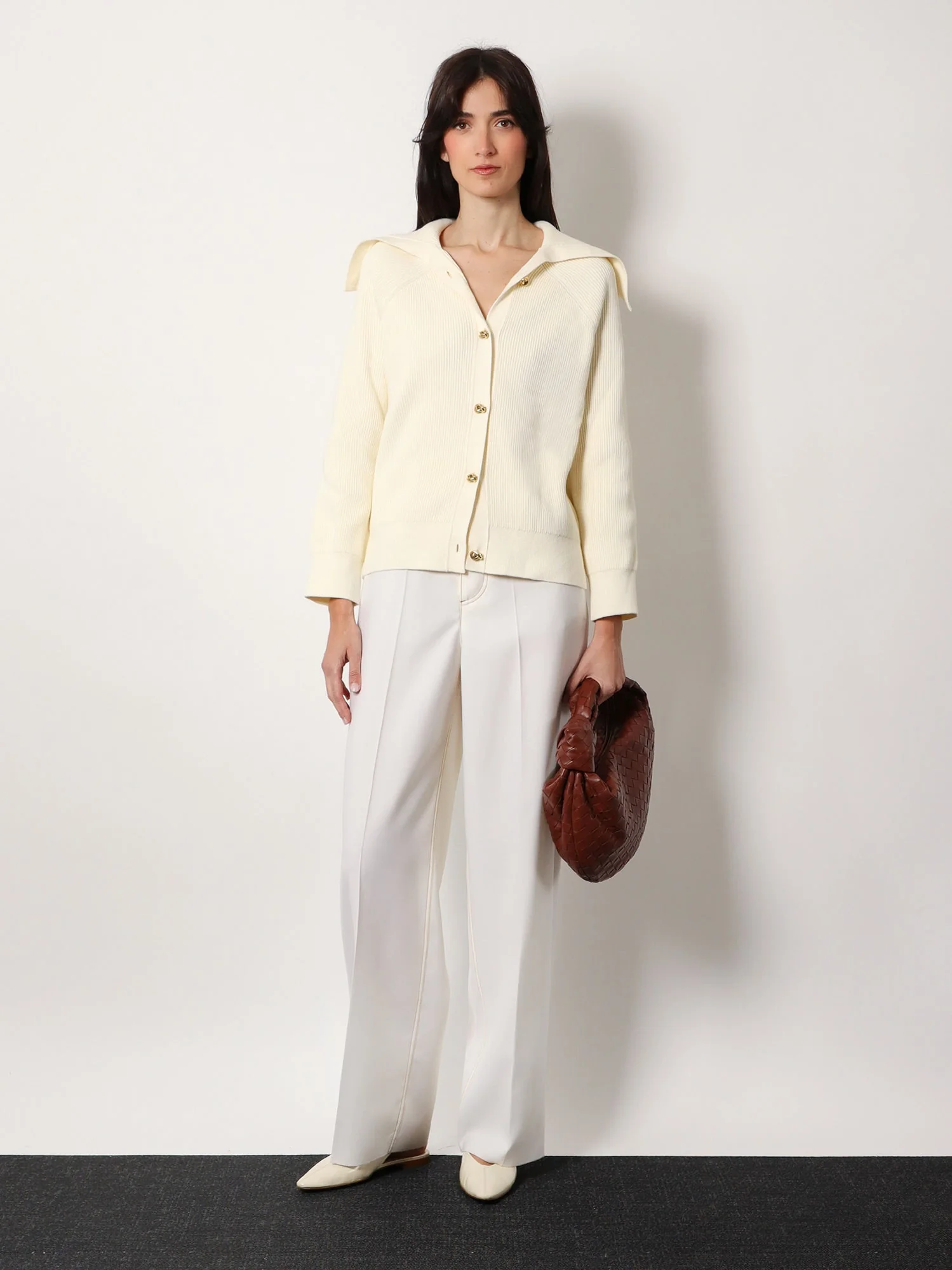 Bottega Veneta Wool Wide Leg Trouser - Image 2