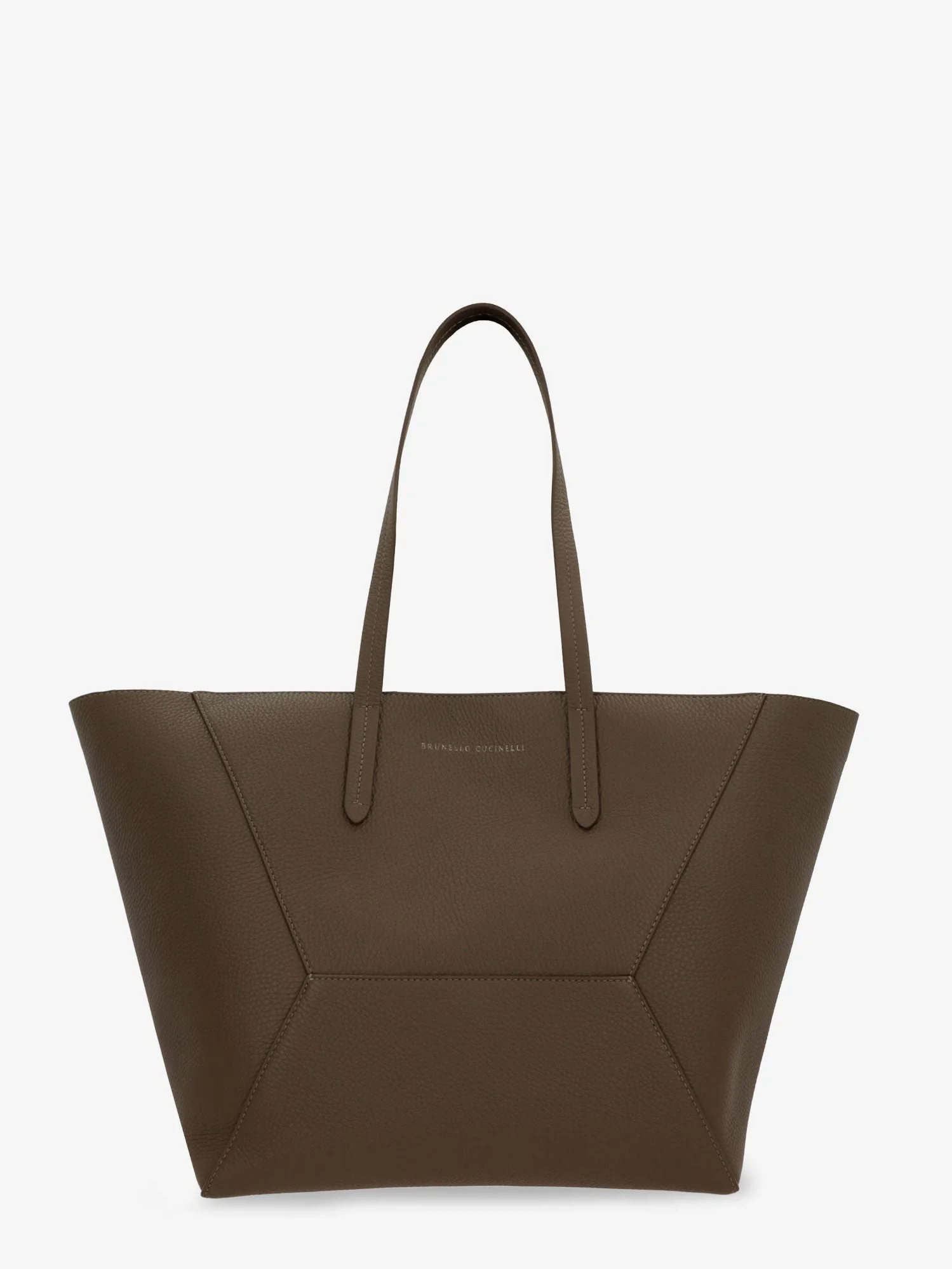 Brunello Cucinelli Bc Duo Hammered Leather Shoulder Bag