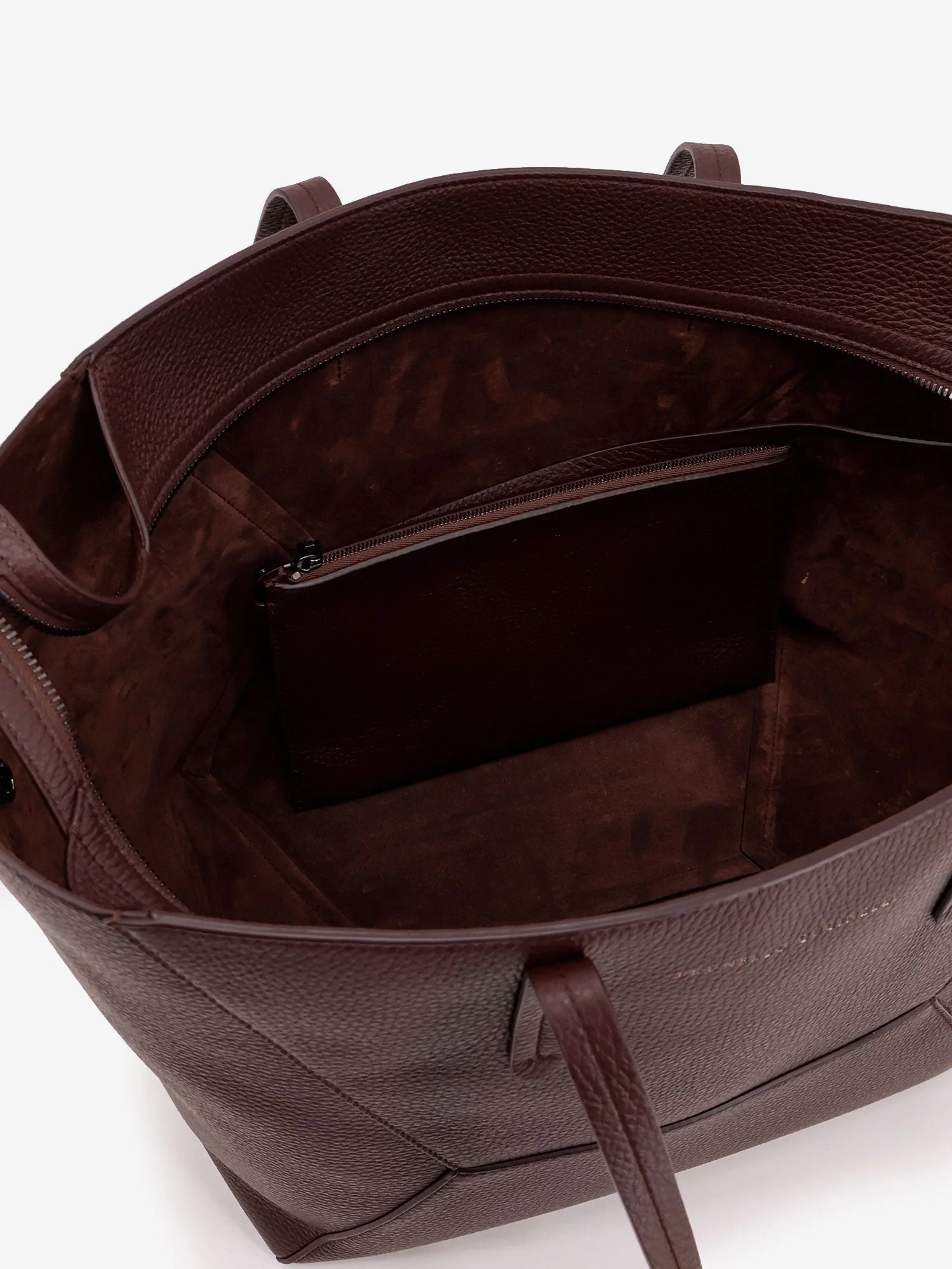 Brunello Cucinelli Bc Duo Hammered Leather Shoulder Bag - Image 9