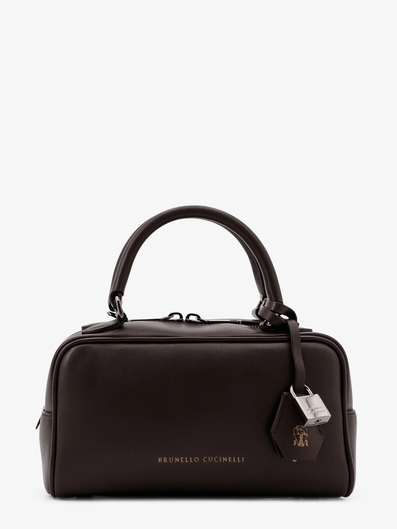 Brunello Cucinelli Boston Explorer Small Leather Crossbody Bag