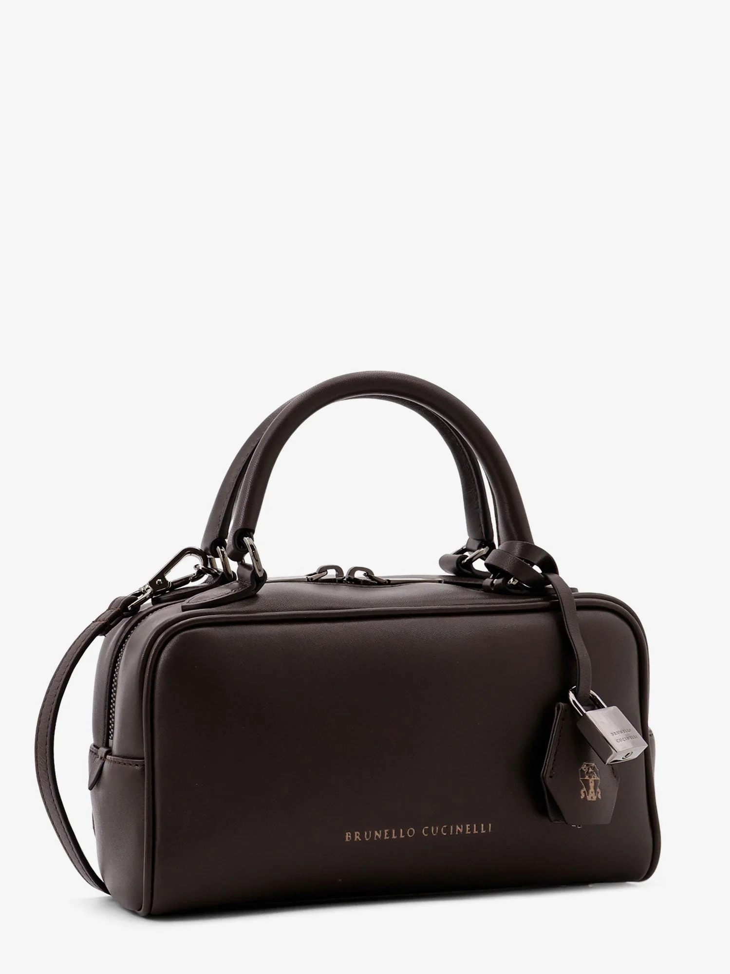 Brunello Cucinelli Boston Explorer Small Leather Crossbody Bag - Image 3