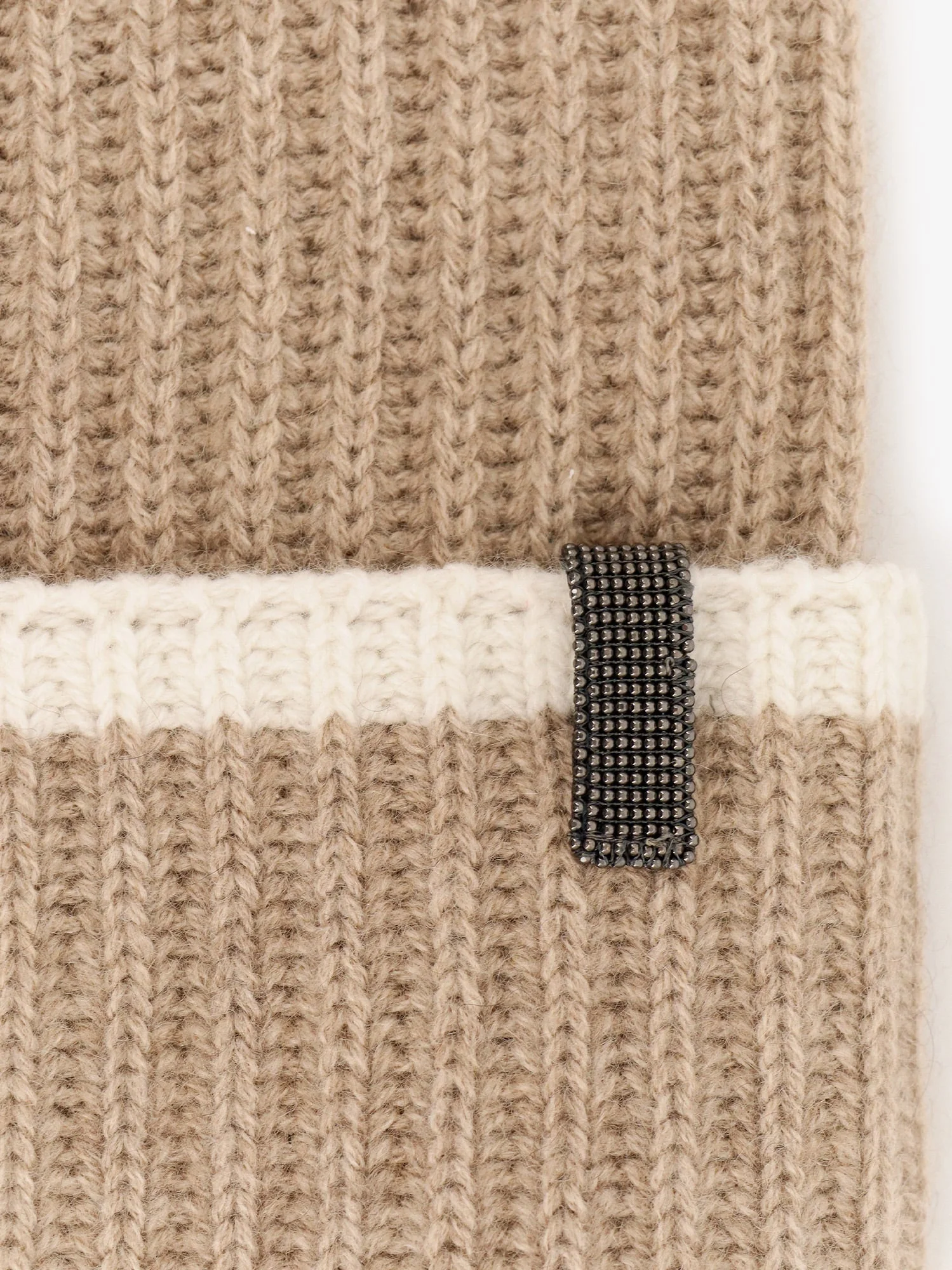Brunello Cucinelli Cashmere Hat With Monili Detail - Image 6