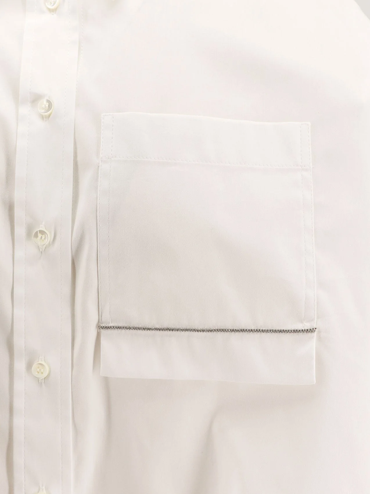 Brunello Cucinelli Cotton Blend Shirt With Monili Detail - Image 3