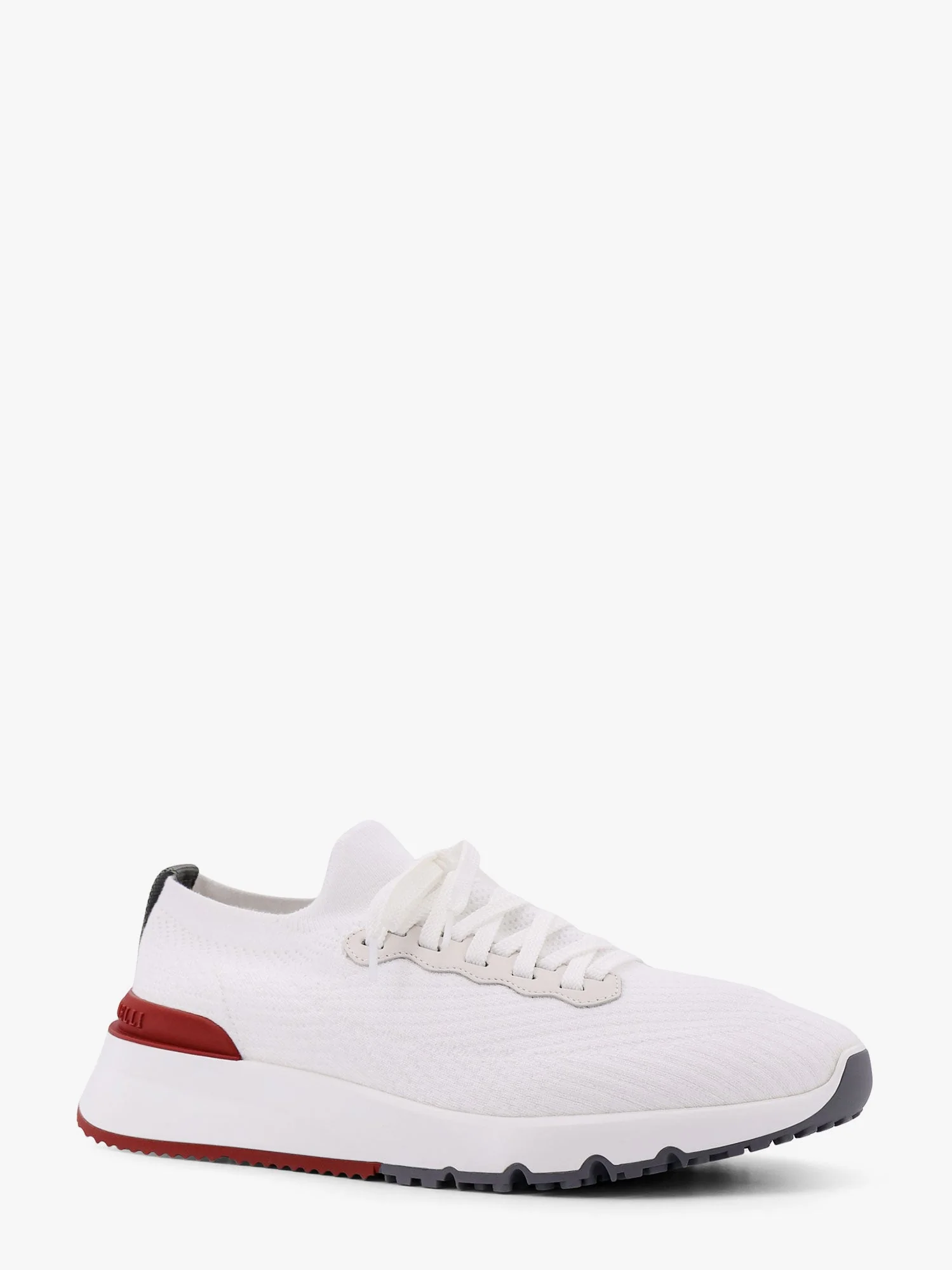 Brunello Cucinelli Cotton Knit Sneakers With Leather Inserts - Image 7