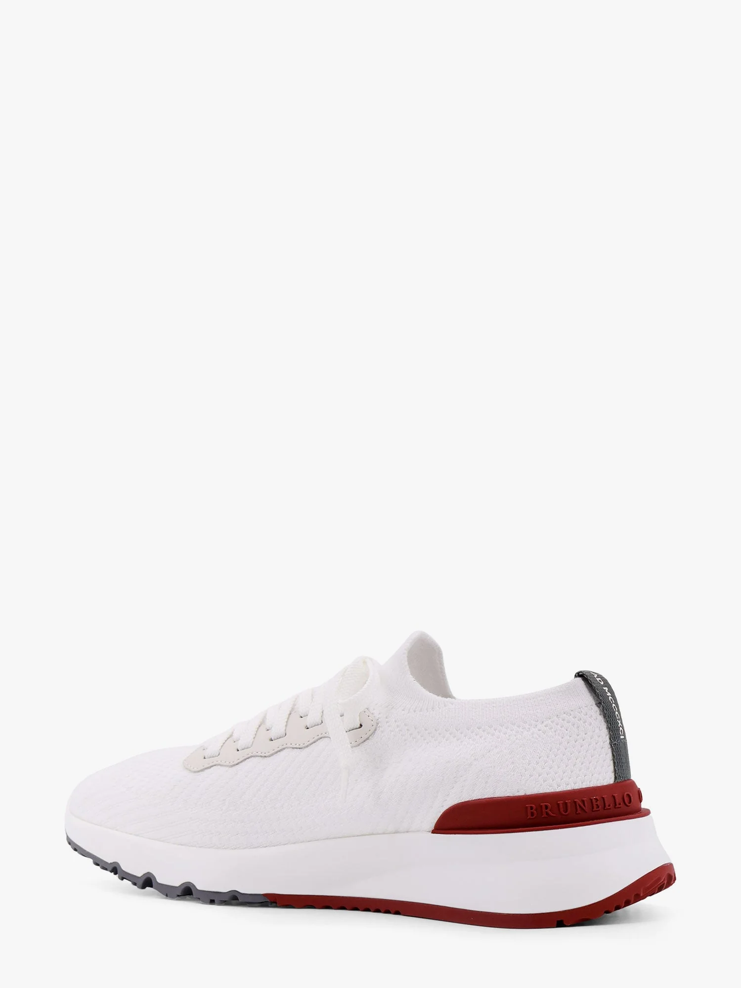 Brunello Cucinelli Cotton Knit Sneakers With Leather Inserts - Image 8