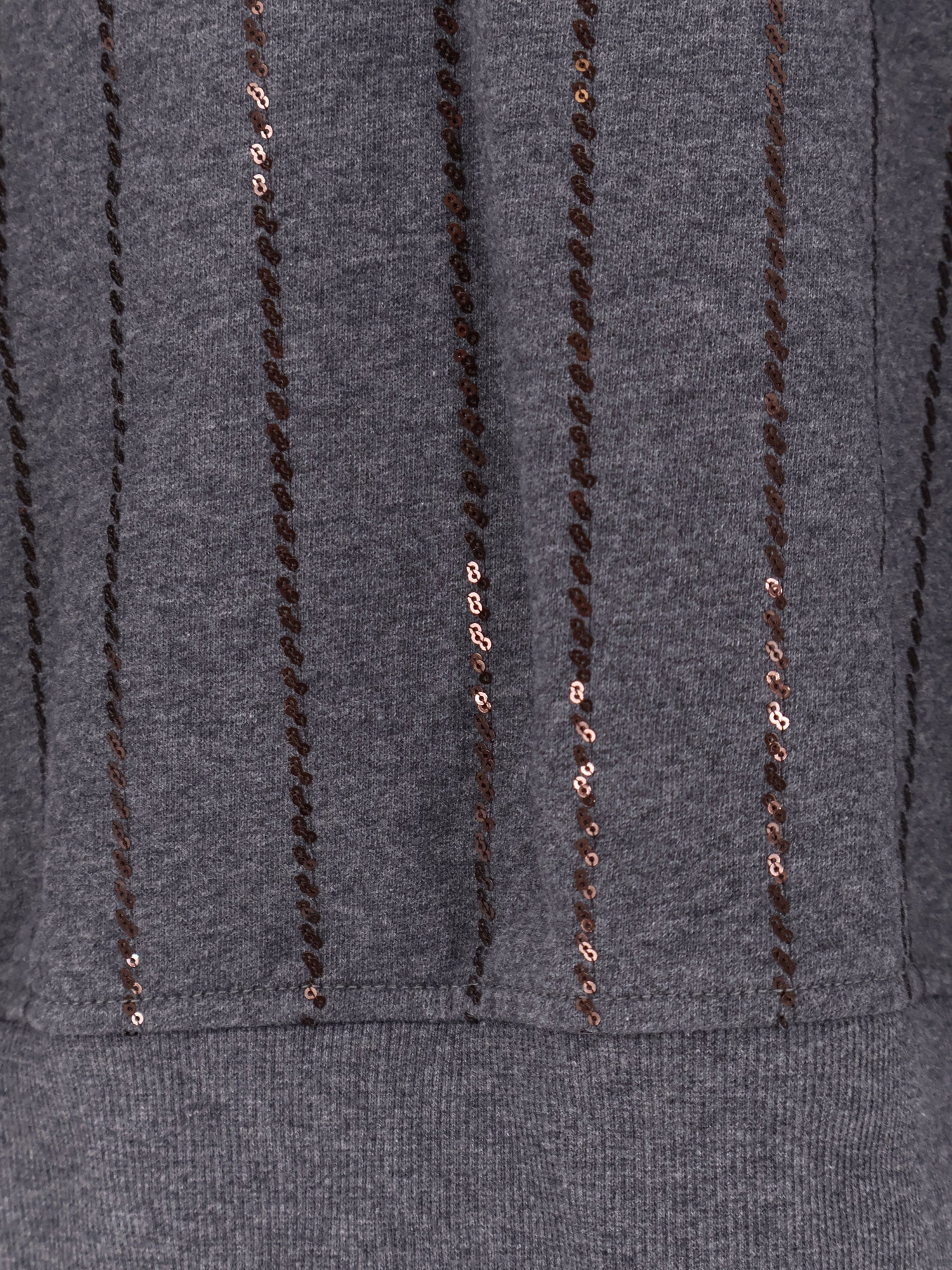 Brunello Cucinelli Dazzling Chalk Stripe Embroidery Cotton Sweatshirt - Image 3