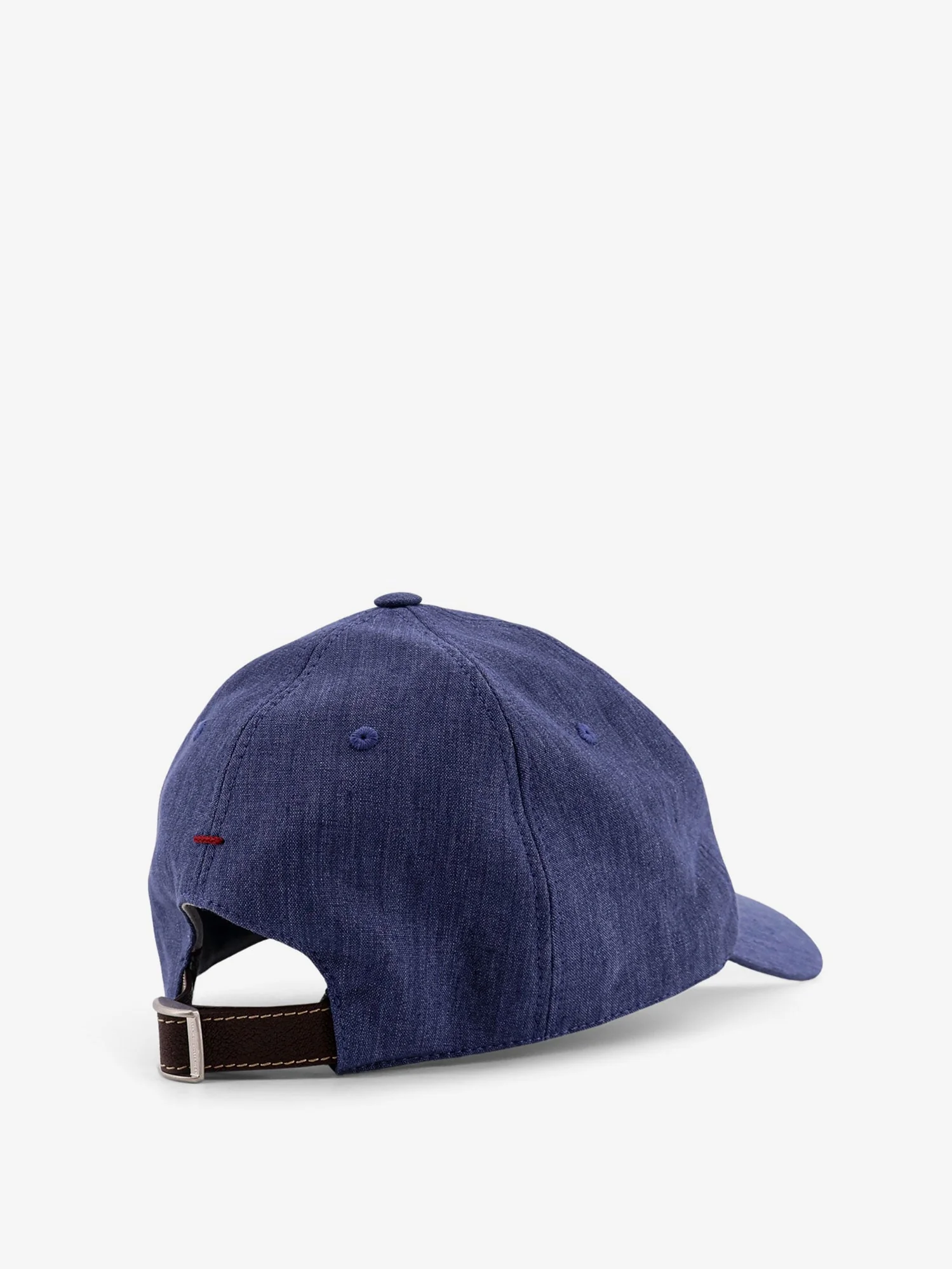 Brunello Cucinelli Denim Hat With Embroidered Logo On The Front - Image 3