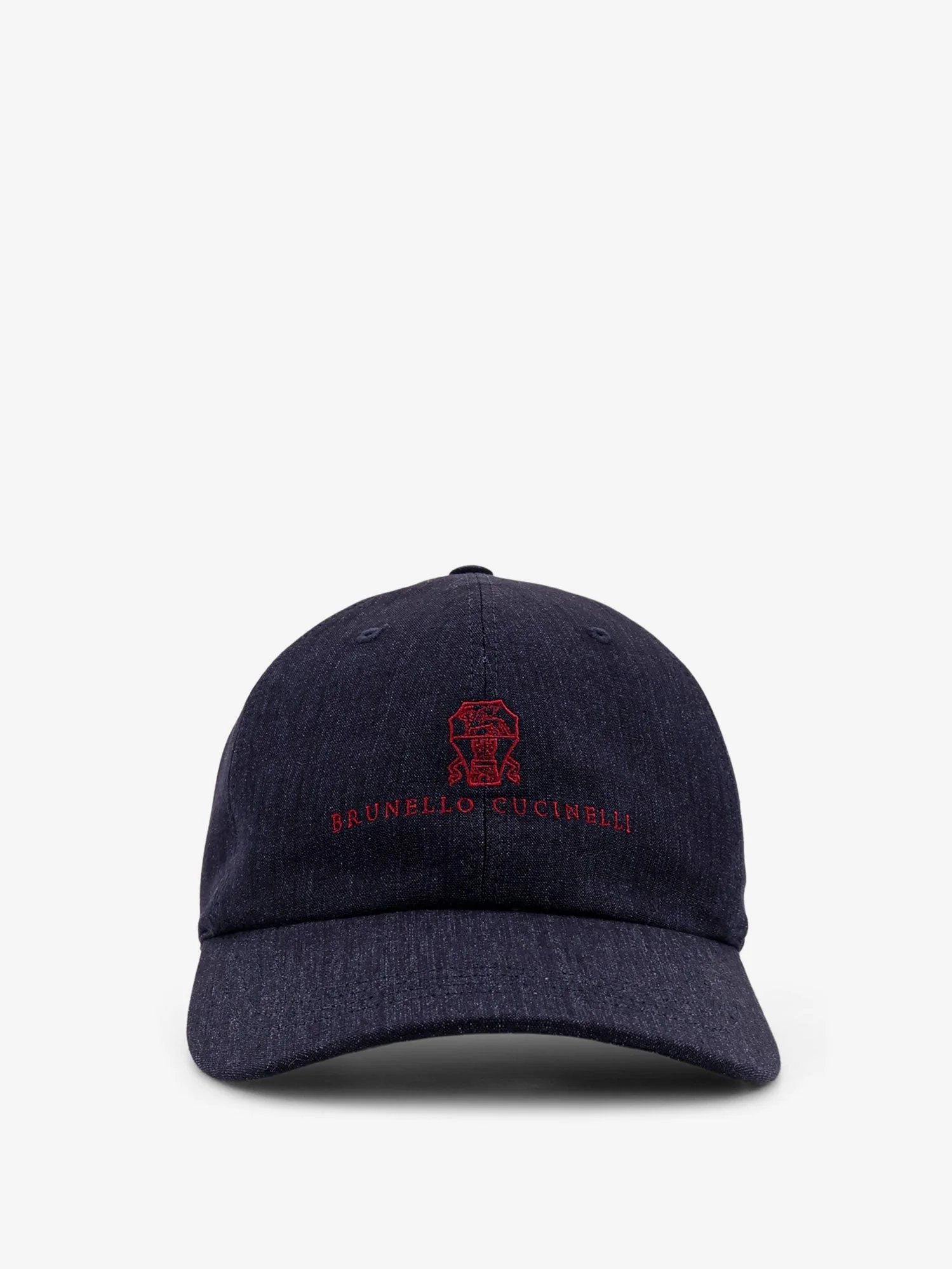 Brunello Cucinelli Denim Hat With Embroidered Logo On The Front - Image 4