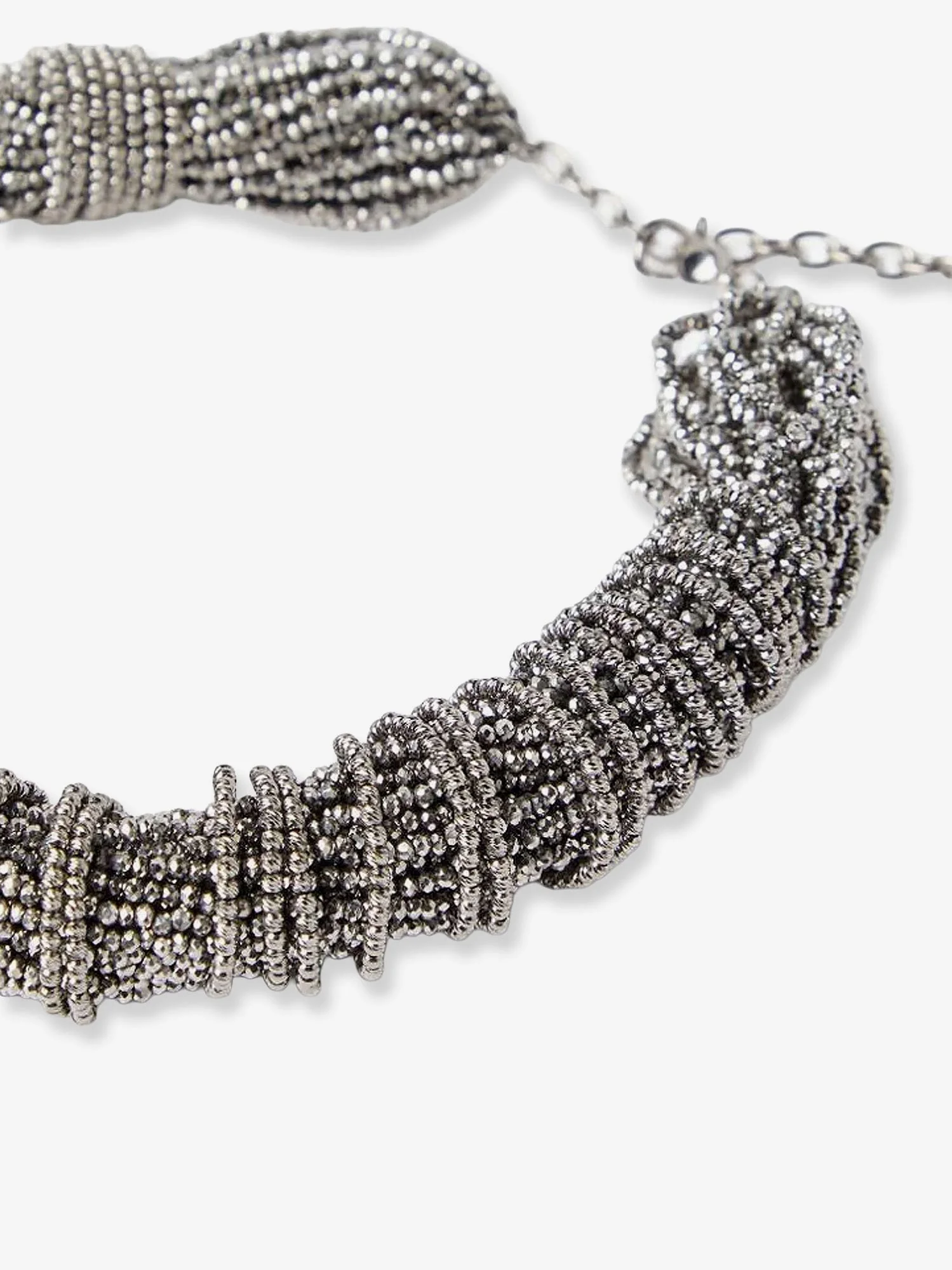 Brunello Cucinelli Glass And Sterling 925 Silver Choker - Image 2