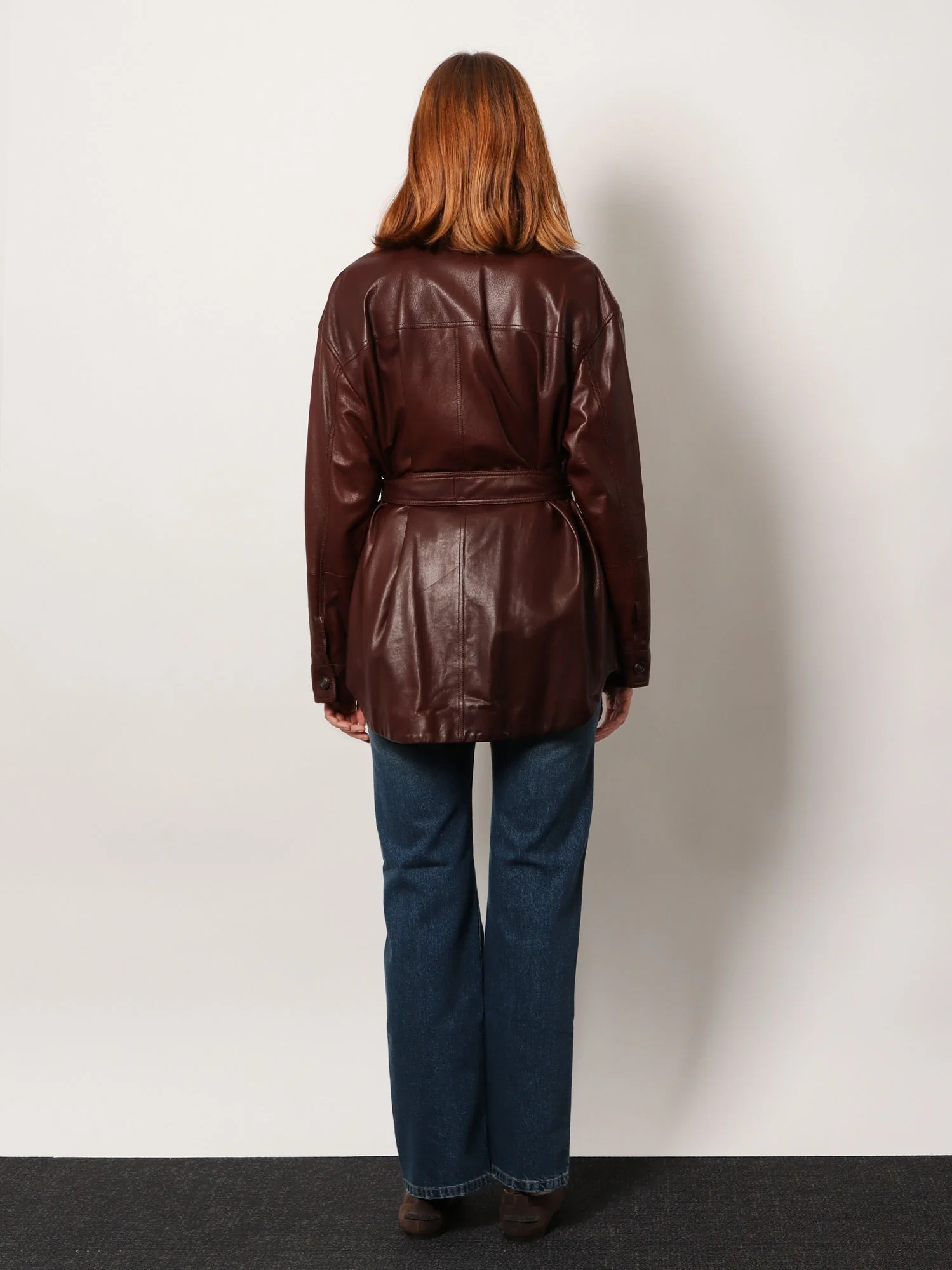 Brunello Cucinelli Leather Jacket With Belt - Image 3