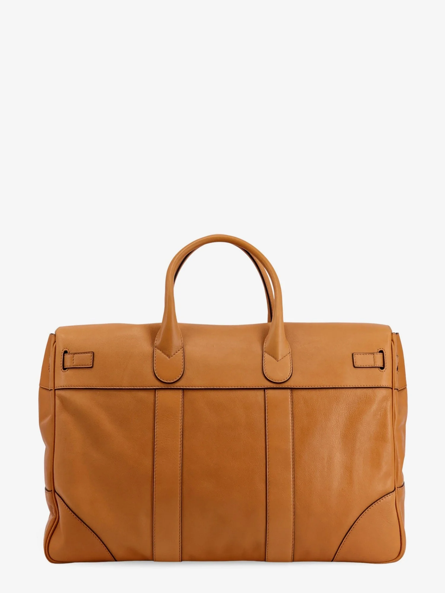 Brunello Cucinelli Leather Travel Bag With Engraved Logo On The Front - Image 7