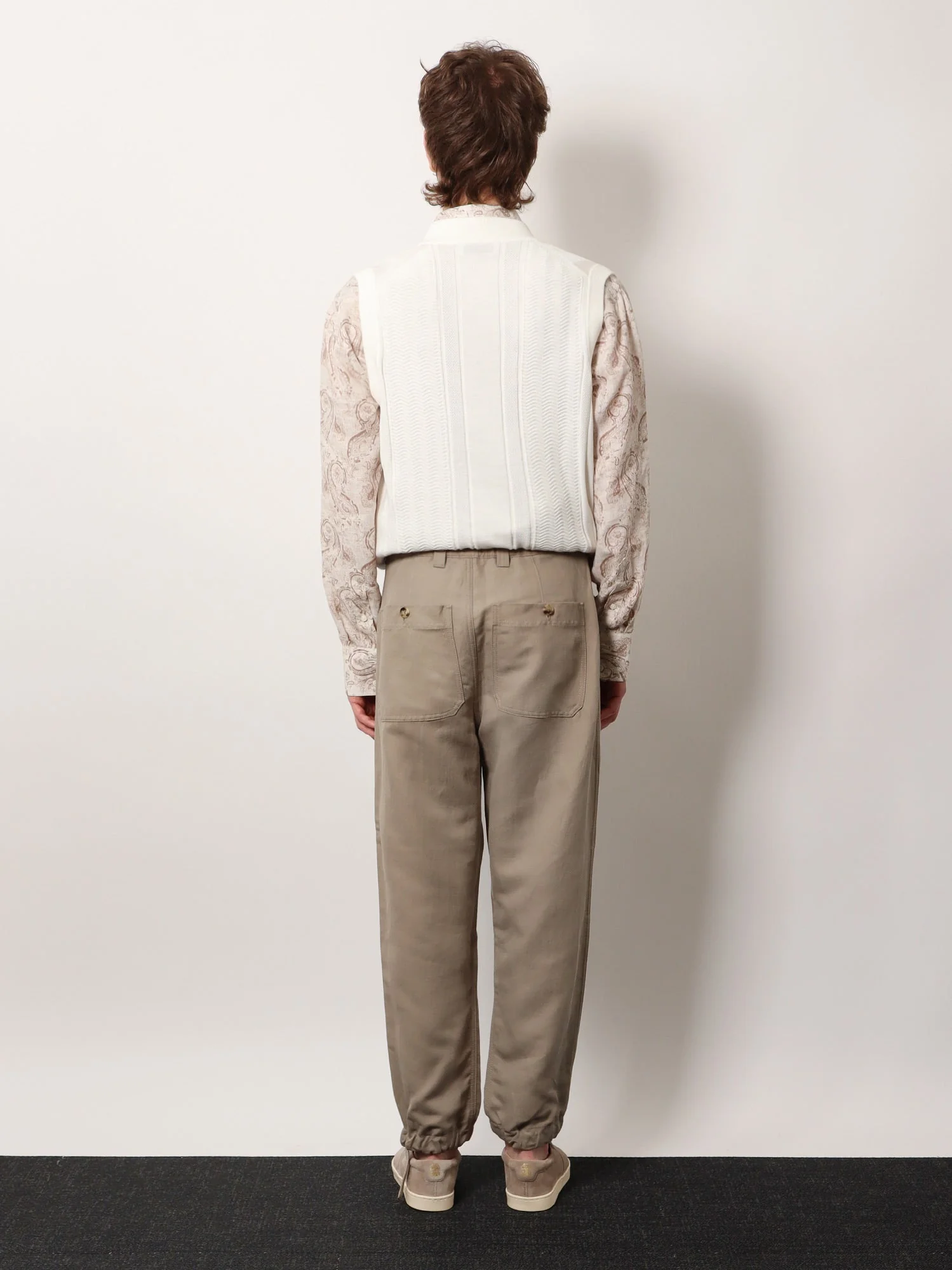 Brunello Cucinelli Linen And Cotton Relaxed Fit Trousers - Image 3