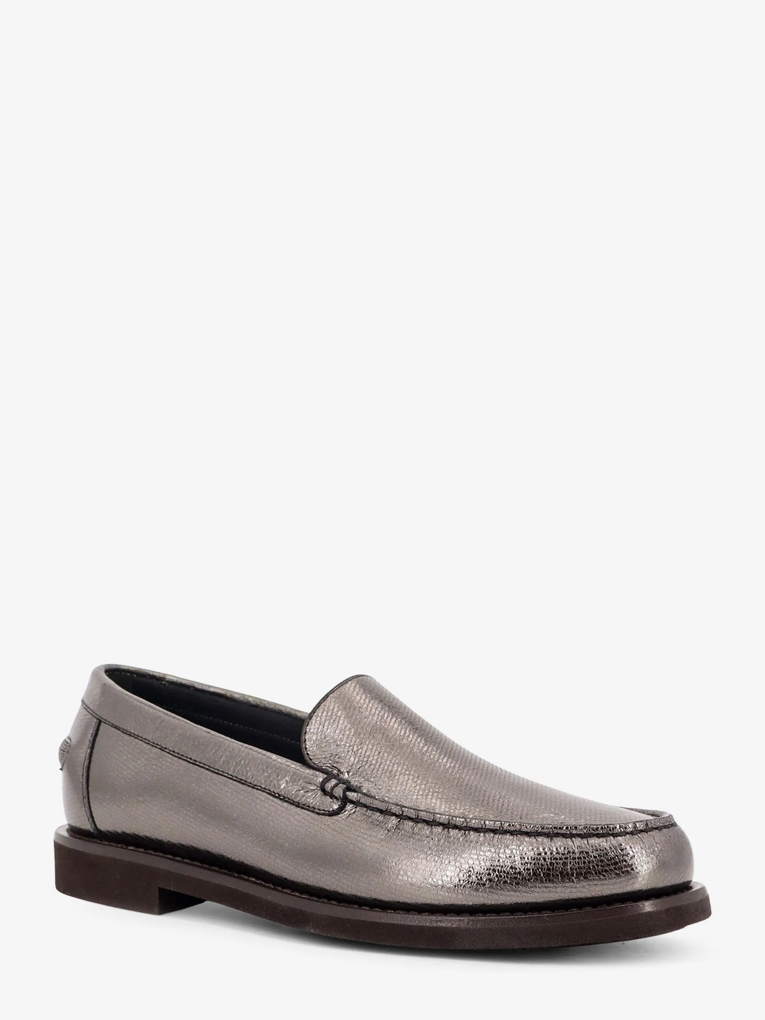 Brunello Cucinelli Penny Laminated Leather Loafer - Image 2