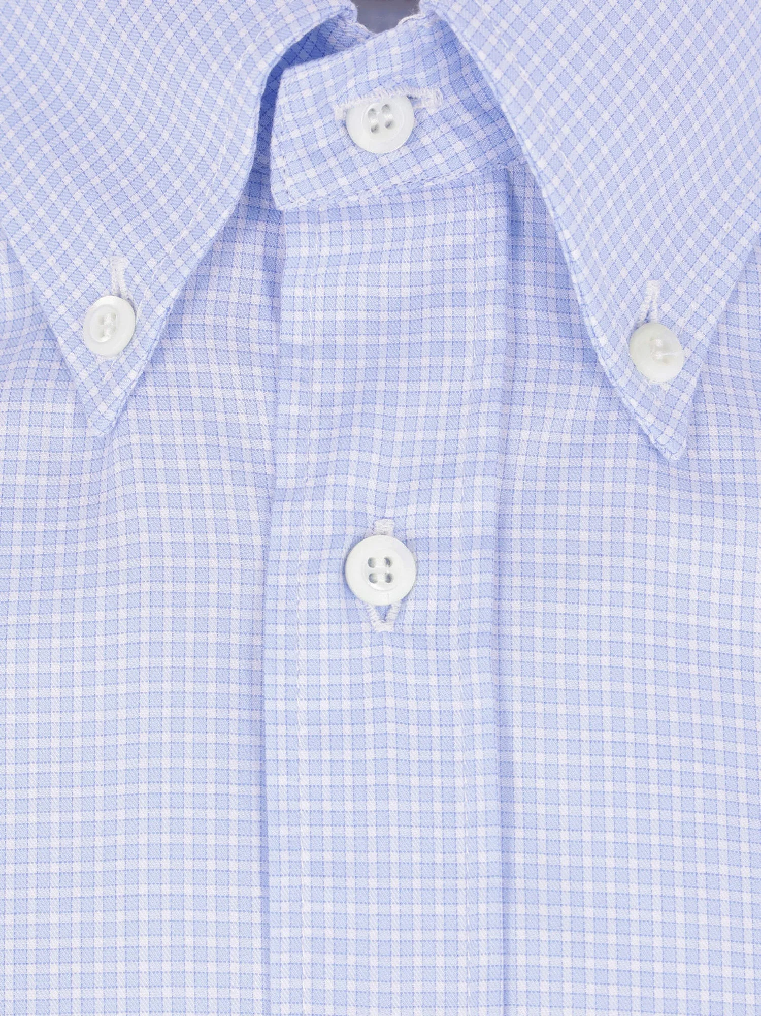 Brunello Cucinelli Slim Fit Vichy Cotton Shirt - Image 3