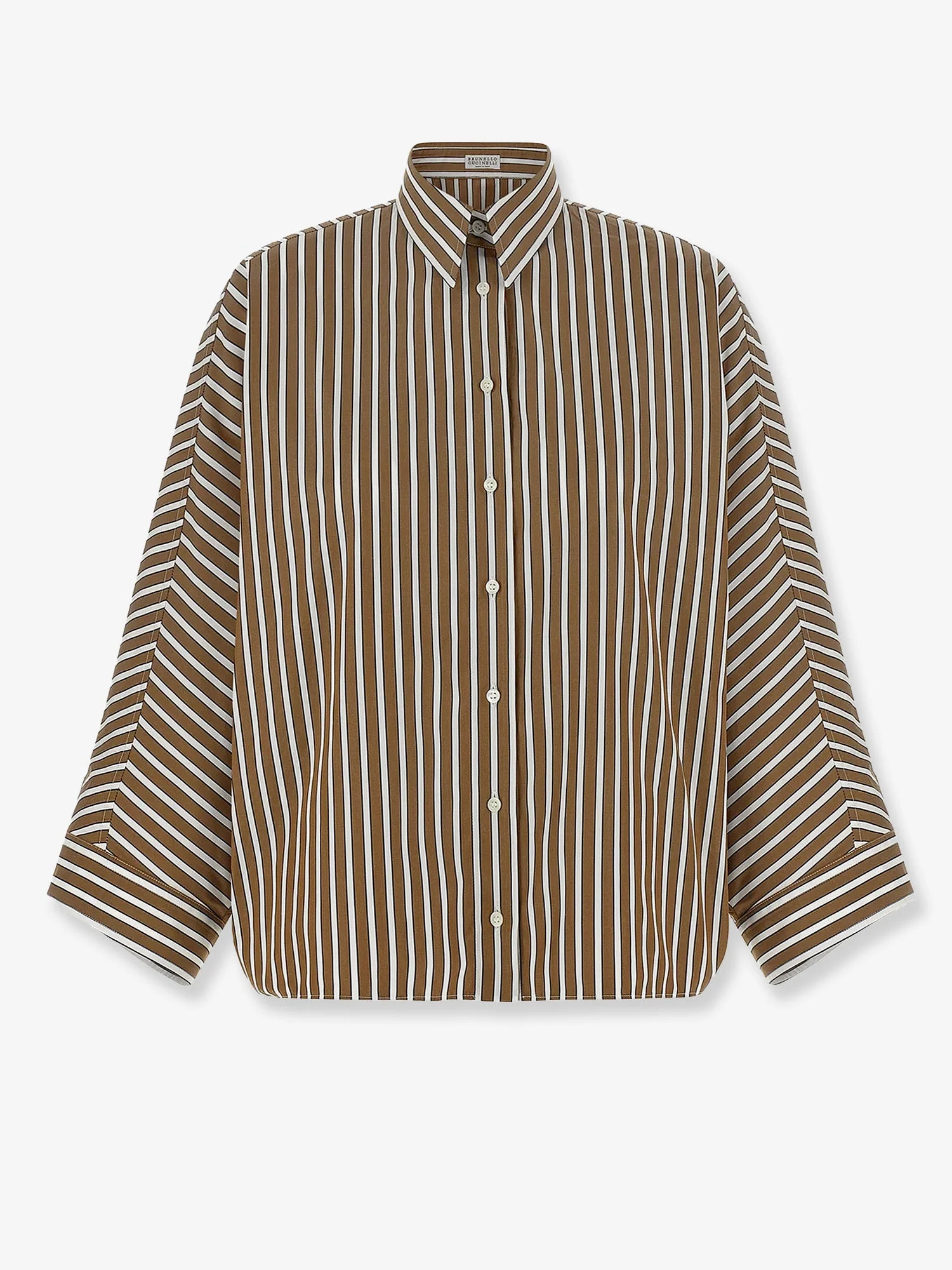 Brunello Cucinelli Striped Cotton Shirt - Image 4