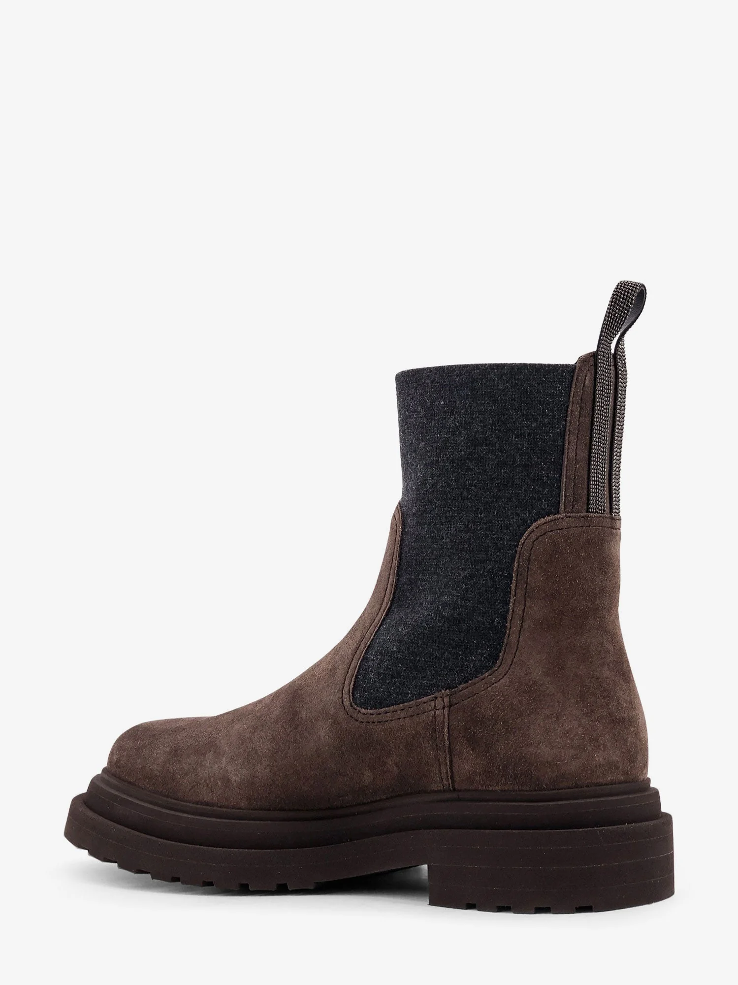 Brunello Cucinelli Suede Ankle Boots With Monili Detail - Image 3