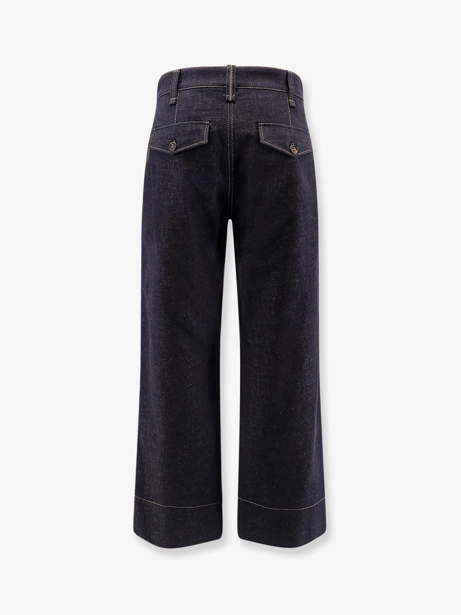 Brunello Cucinelli The Sartorial Square Jeans With Contrasting Stitiching - Image 4