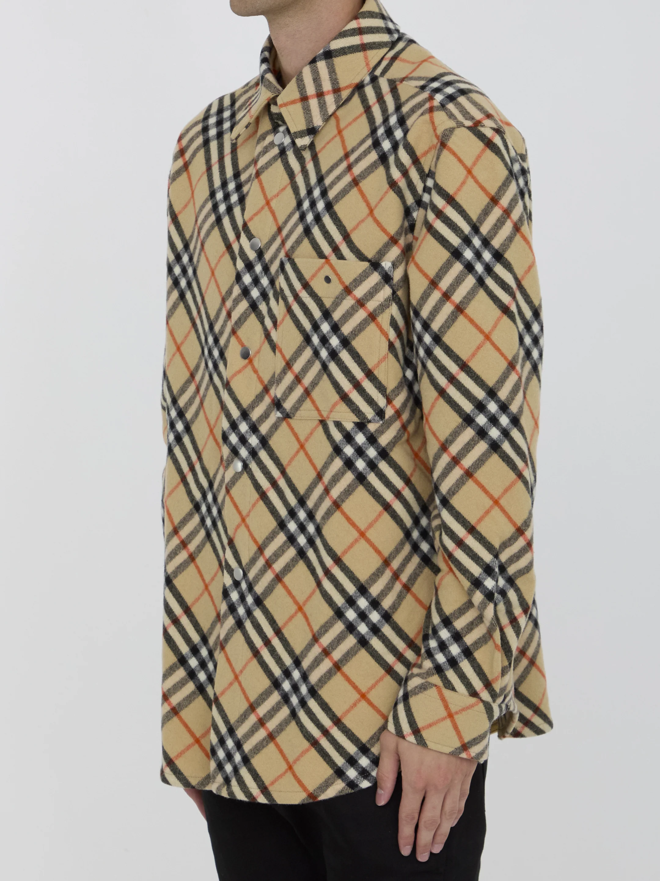 Burberry Check Wool Shirt - Image 2