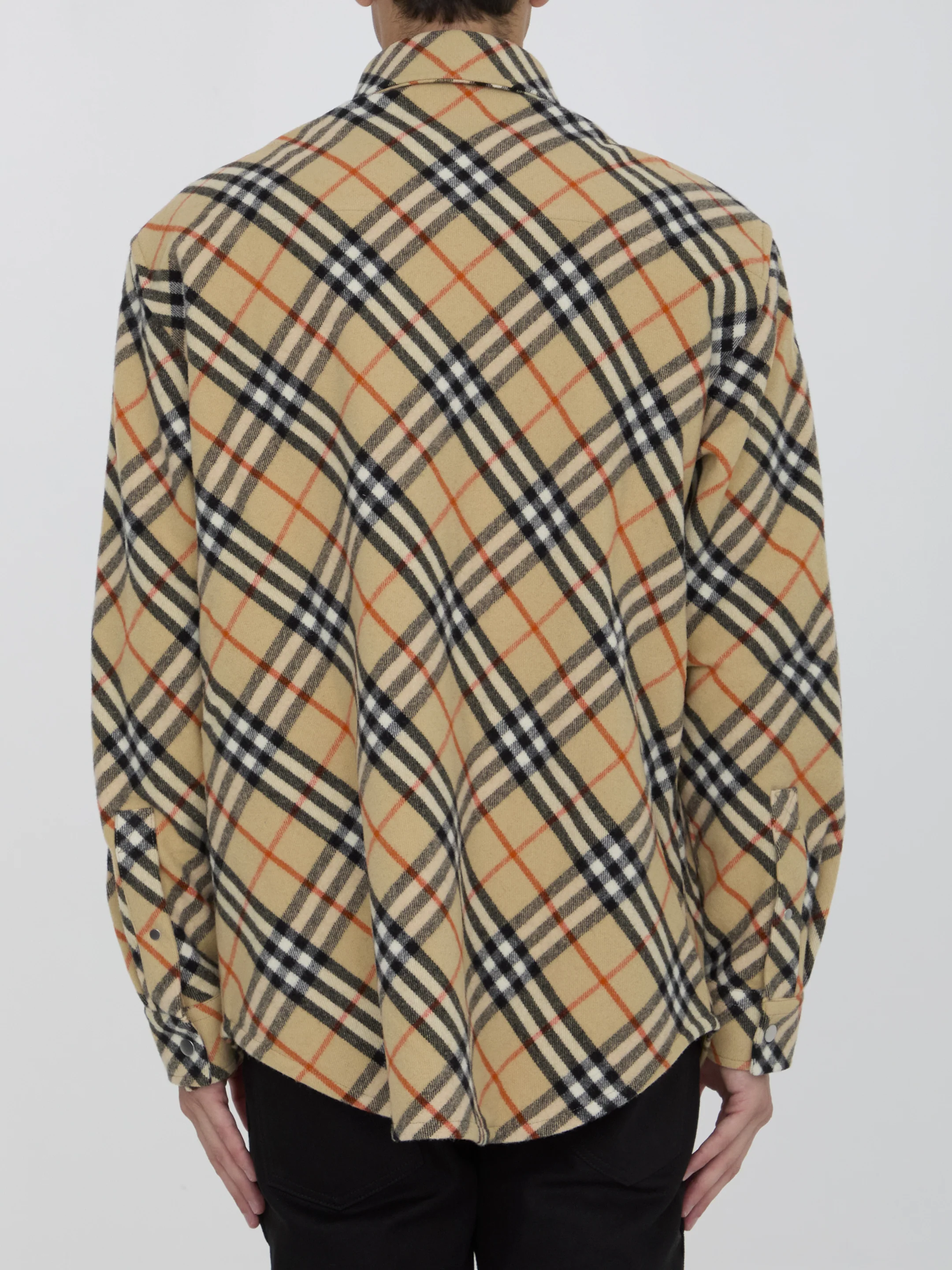 Burberry Check Wool Shirt - Image 4