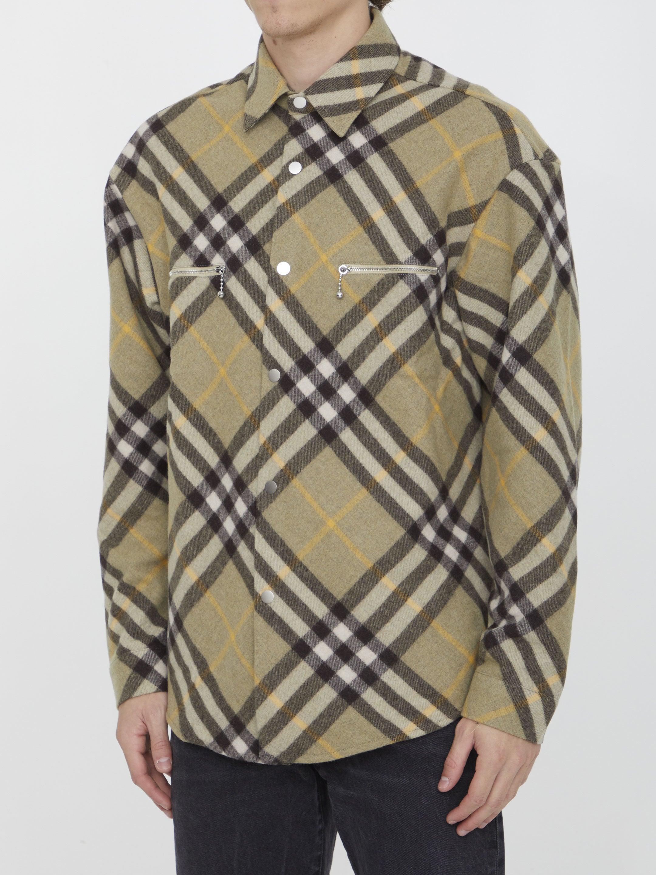 Burberry Check Wool Shirt - Image 2