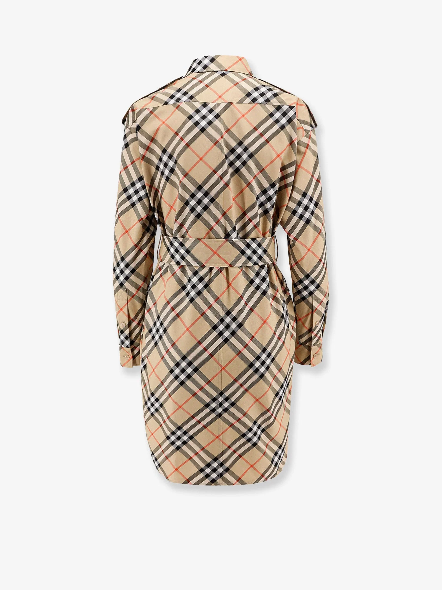 Burberry Chemisier Cotton Short Dress With Check Print - Image 2