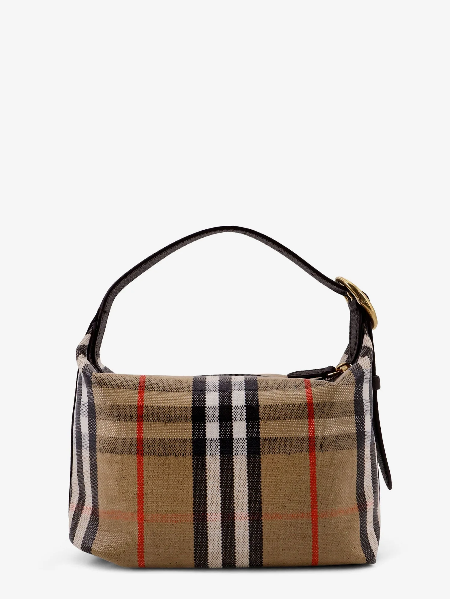 Burberry Coated Canvas Handbag With Check Pattern - Image 2