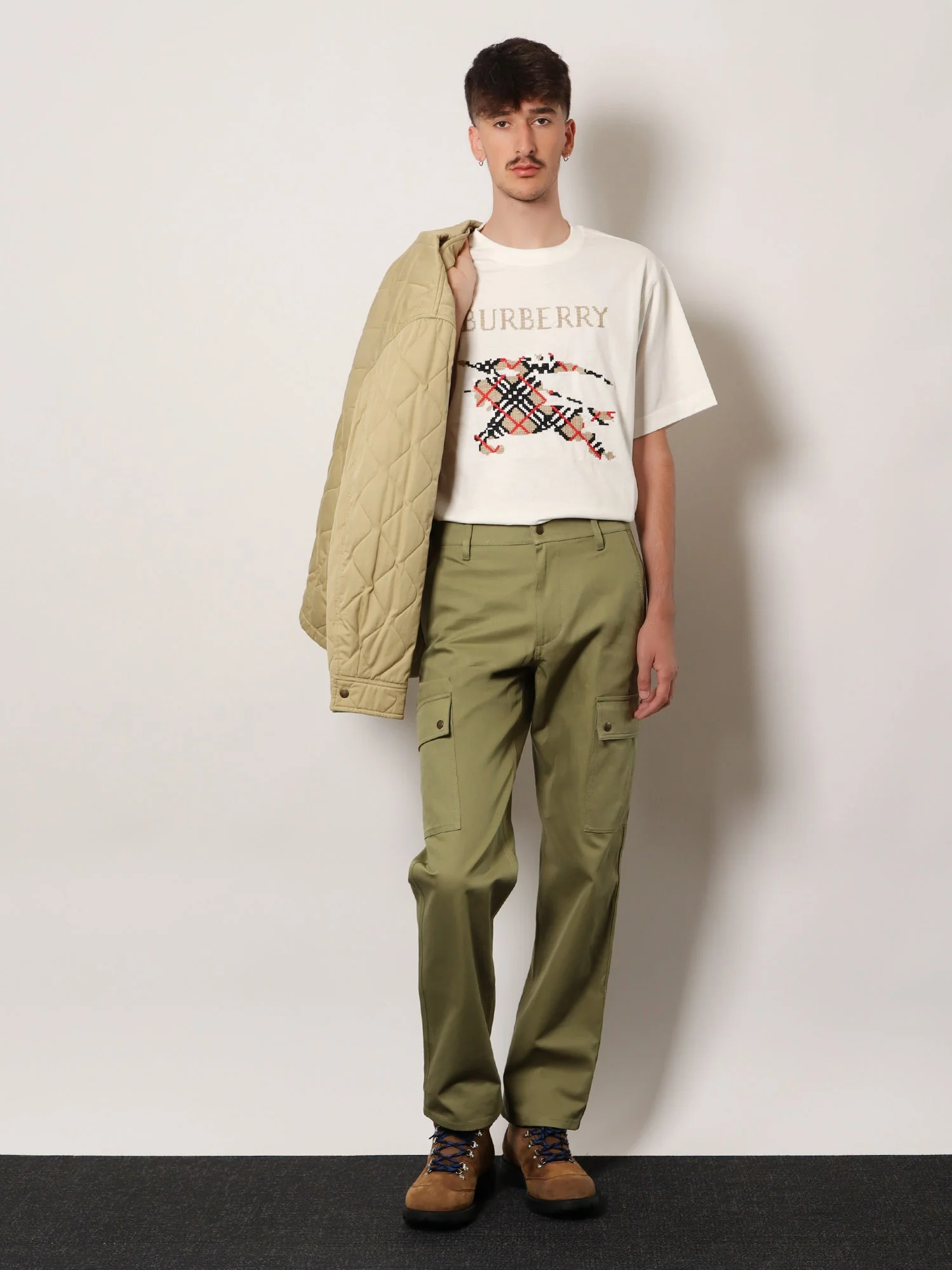 Burberry Cotton Trousers With Logo Embroidery - Image 2