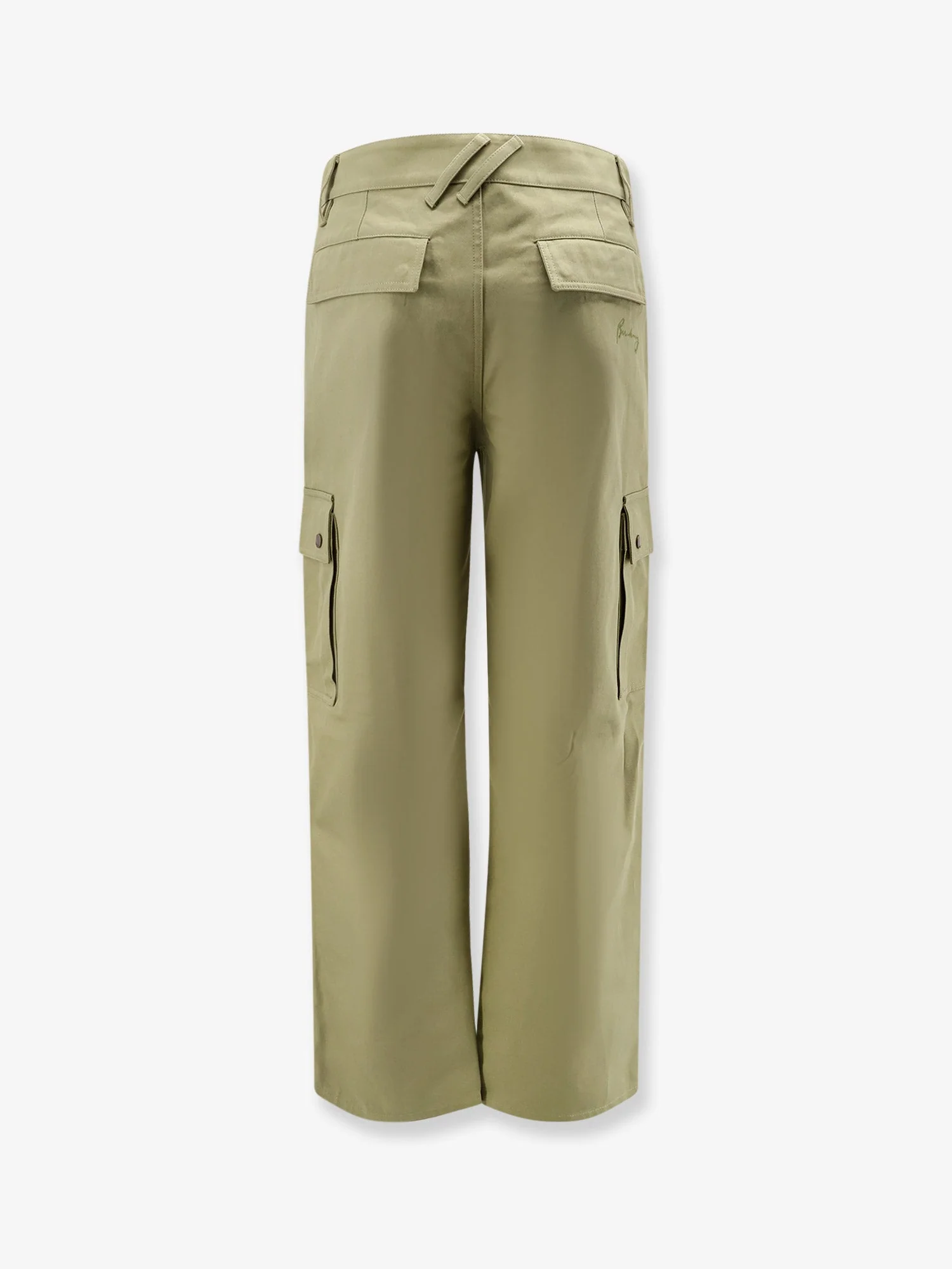 Burberry Cotton Trousers With Logo Embroidery - Image 4